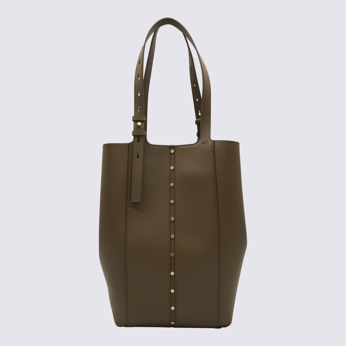 Golden Goose Studded Detail Adjustable Strap Tote Bag In Brown