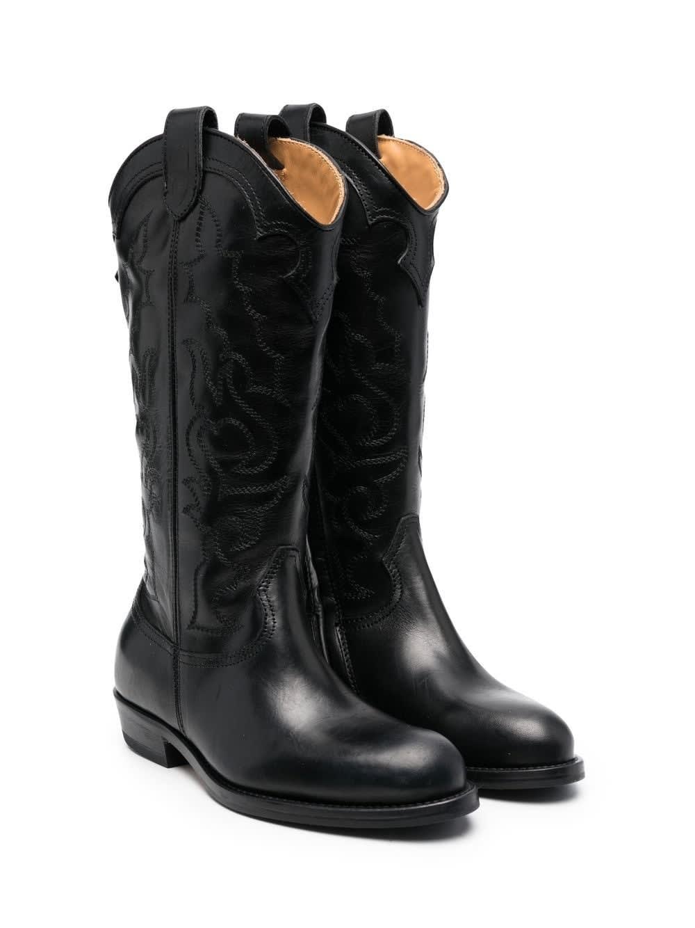 Gallucci Cowboy Knee-length Boots In Black