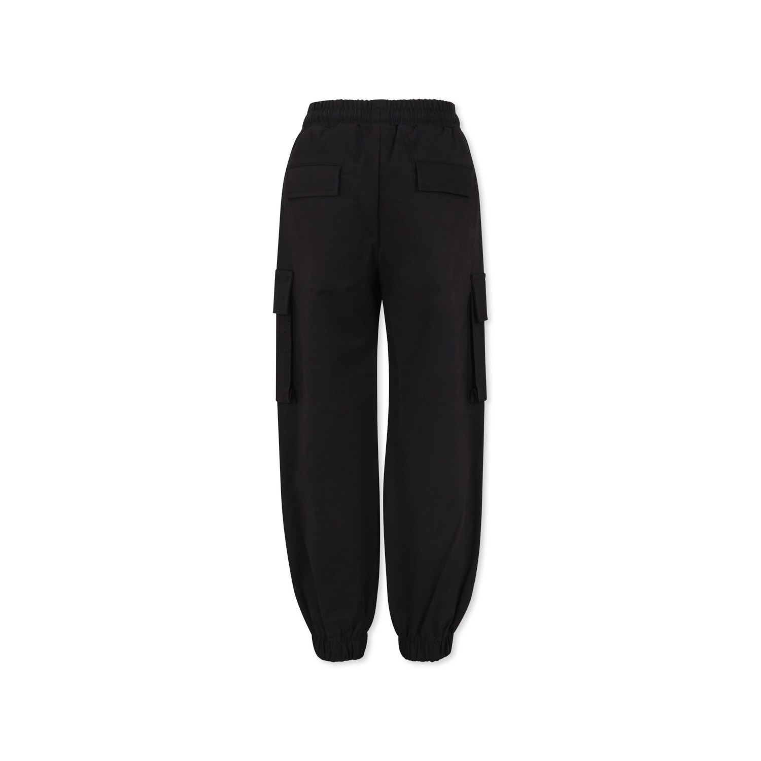 Shop Barrow Black Trousers For Girl With Rhinestones And Smiley
