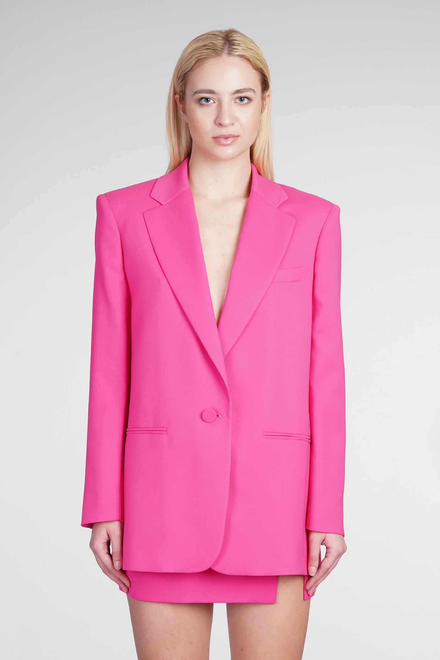 THE ANDAMANE GUIA BLAZER IN FUXIA POLYESTER