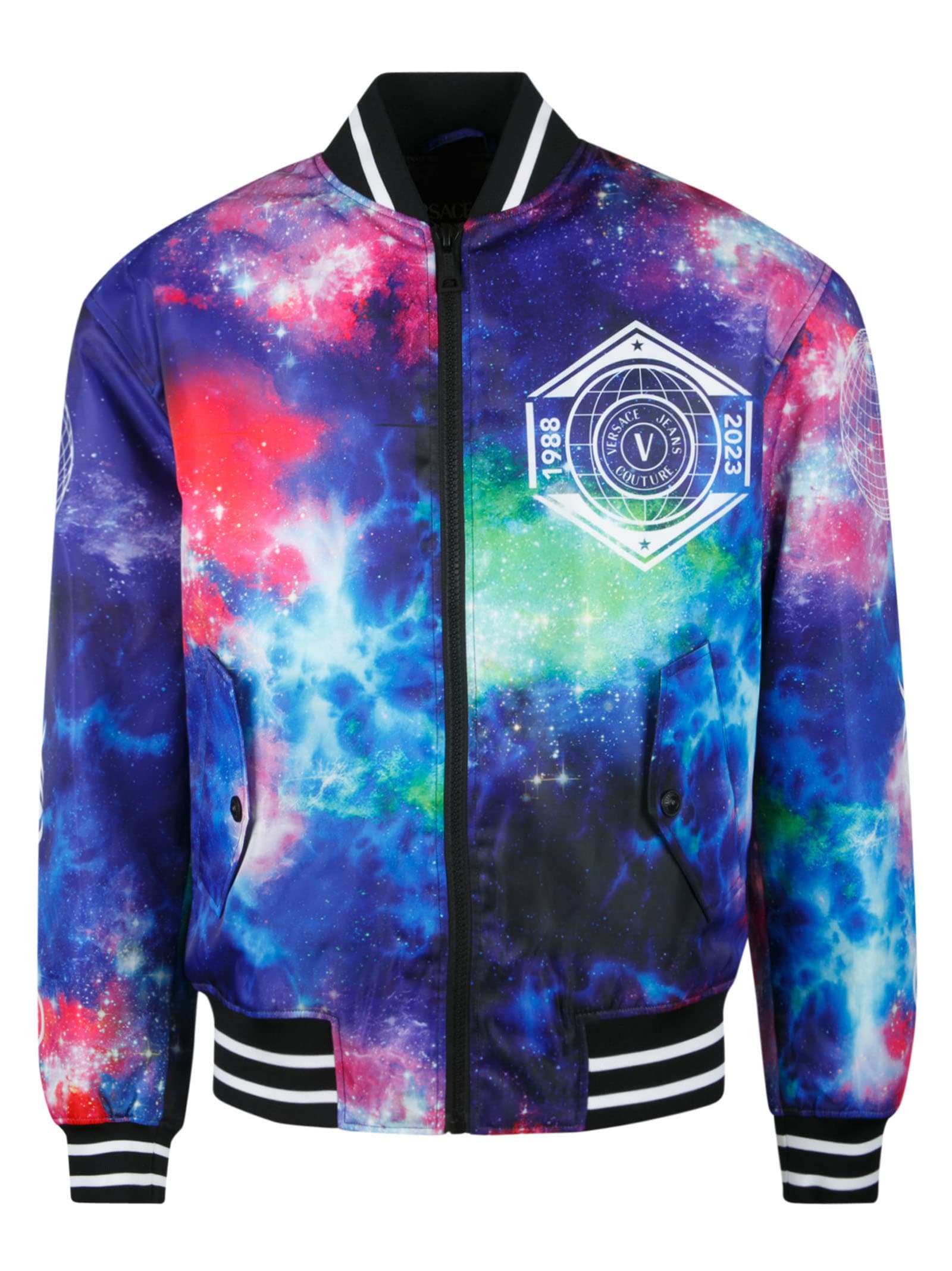 Versace Jeans Couture diagonal print space bomber