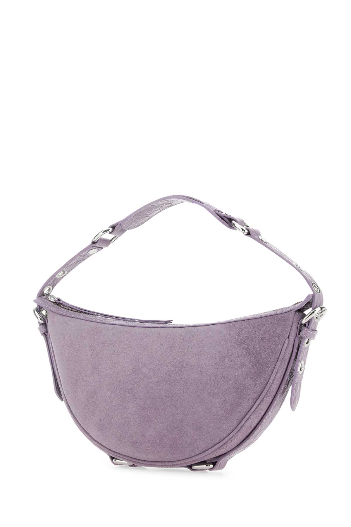 Shop By Far Purple Suede Gib Shoulder Bag