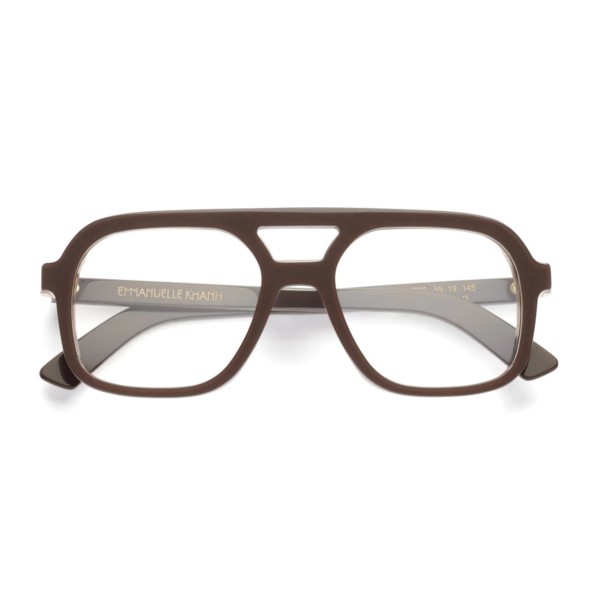 Emmanuelle Khanh Massa 966 Marrone/laque Chocolat Glasses In Brown