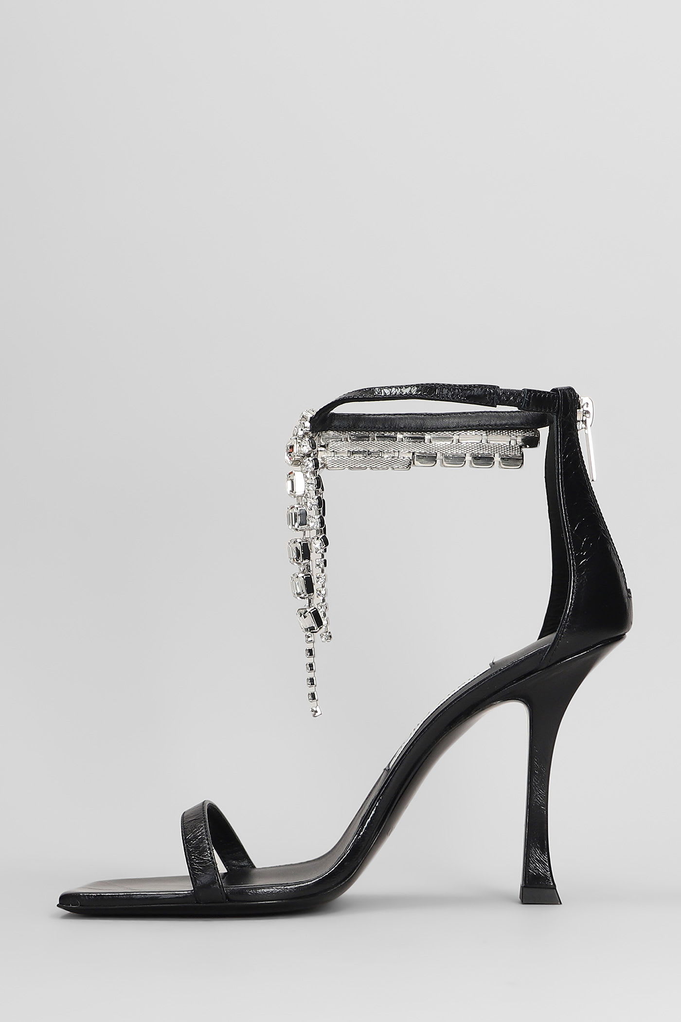 Jimmy Choo Verity 100 Crystal Embellished Leather Sandals
