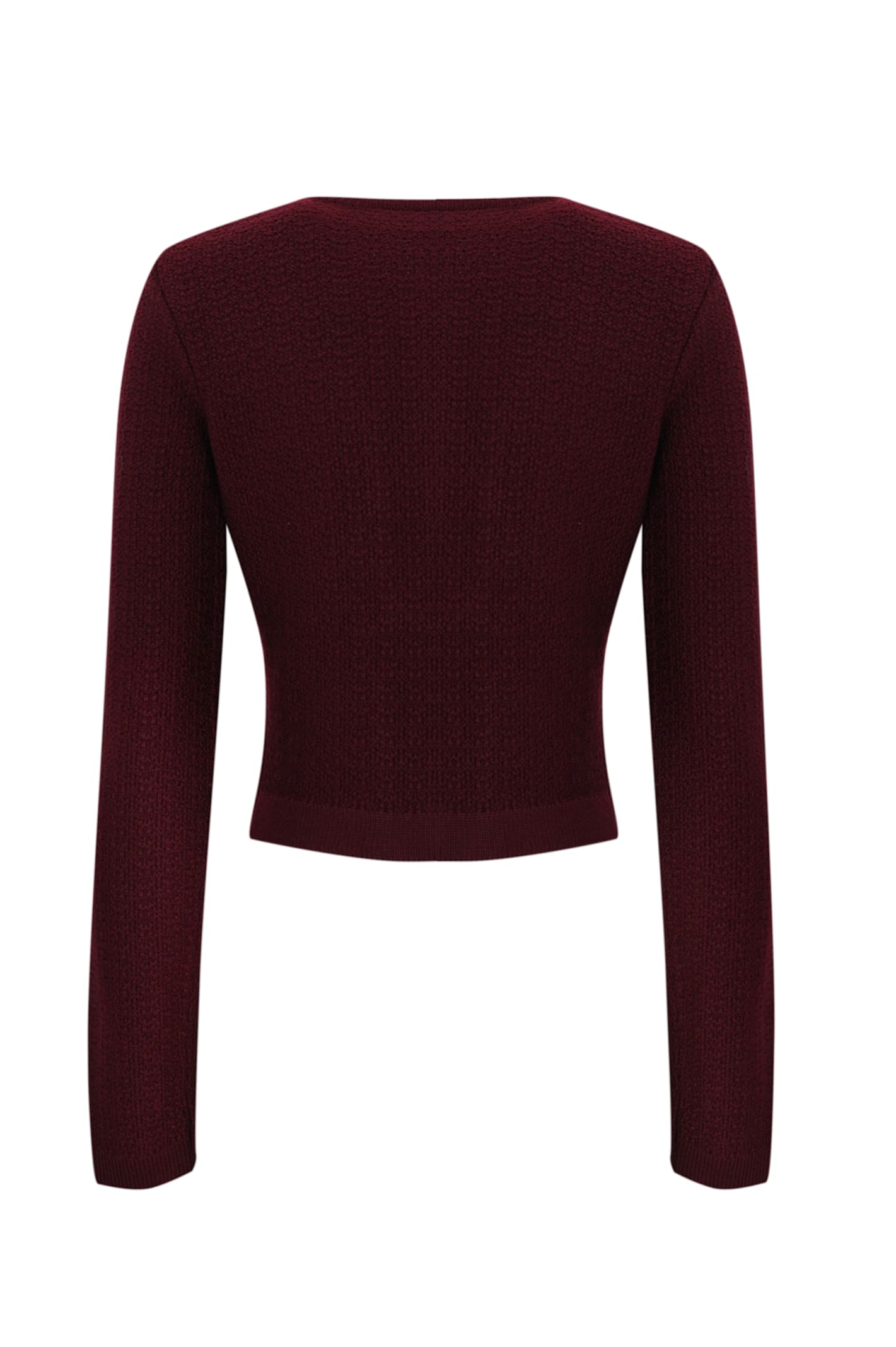 Shop Elisabetta Franchi Cardigan In Rouge Noire Boucle