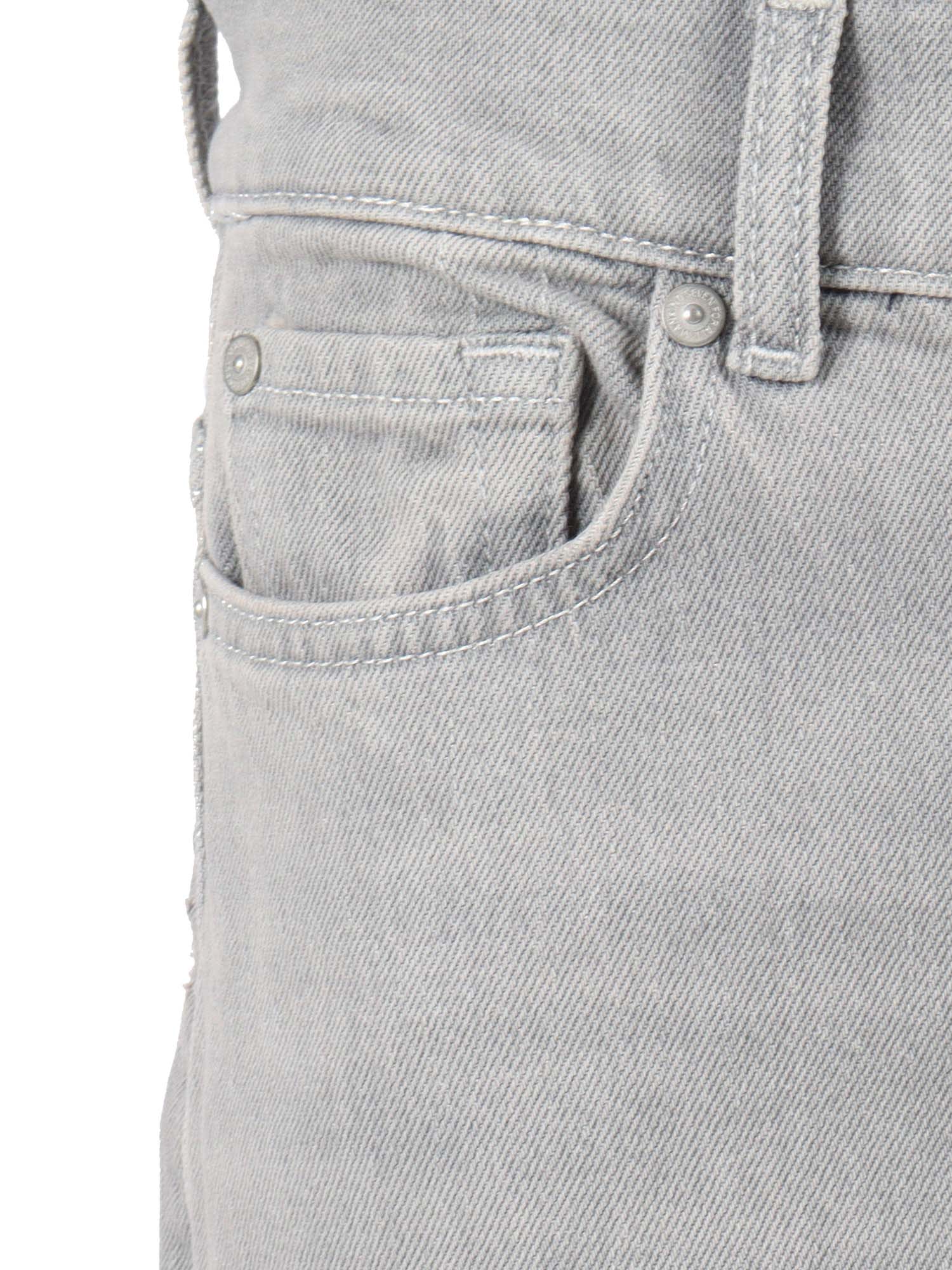 7 For All Mankind High-waisted Grey Wide-leg Jeans With Classic Five-pocket Design In Gray