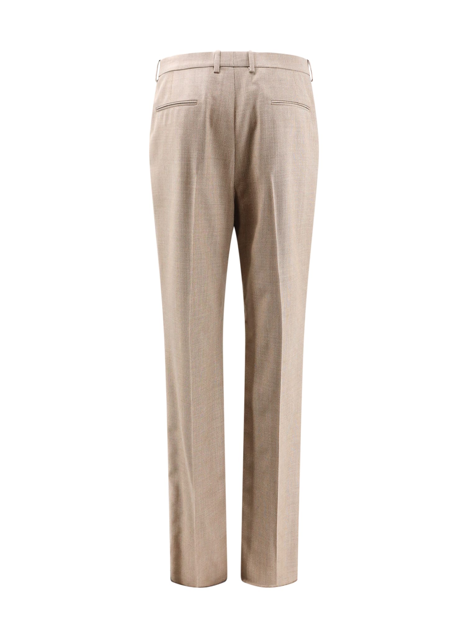 Shop Saint Laurent Trouser In Beige