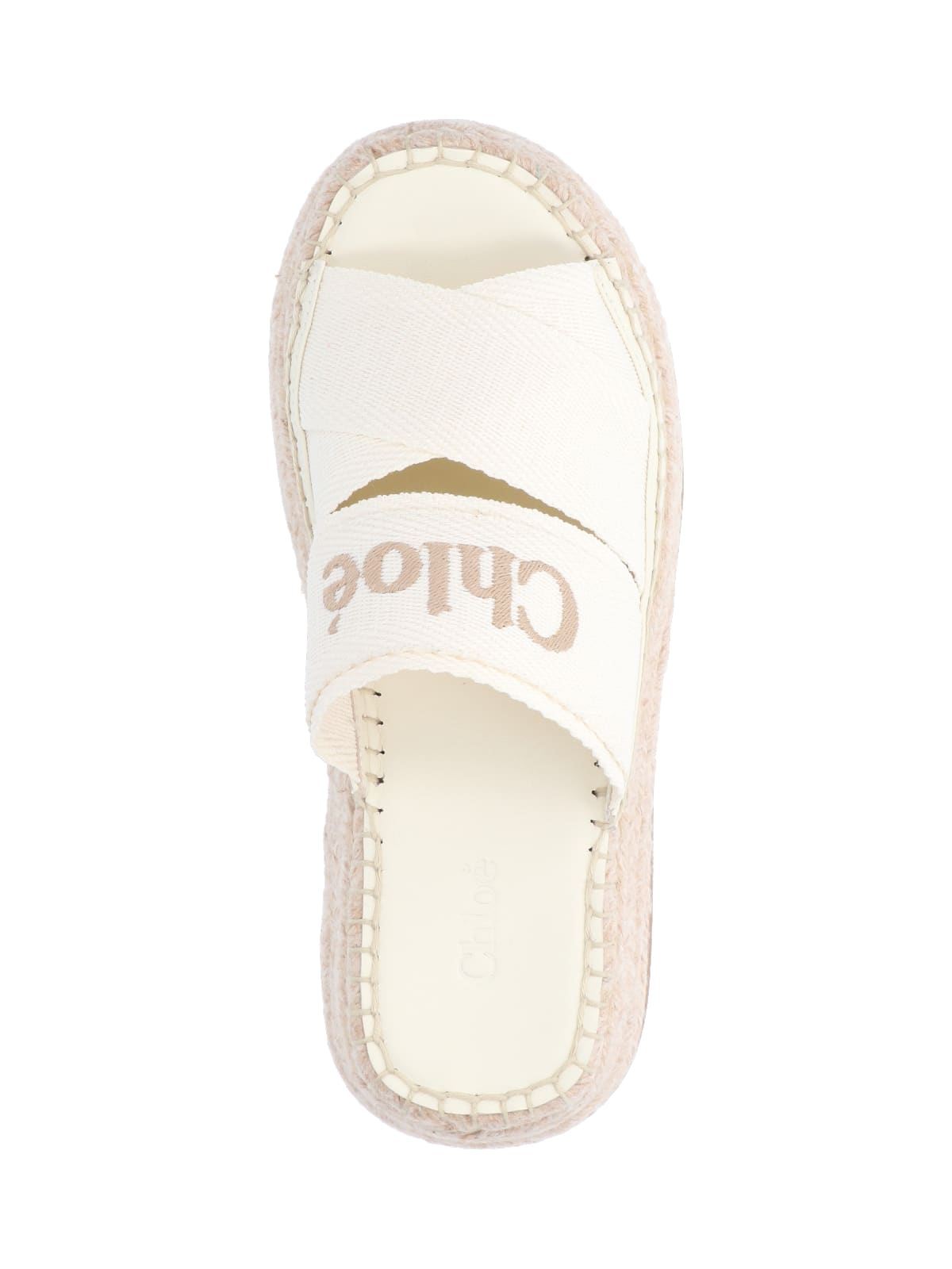 Shop Chloé Mila Espadrilles Sandals In Crema