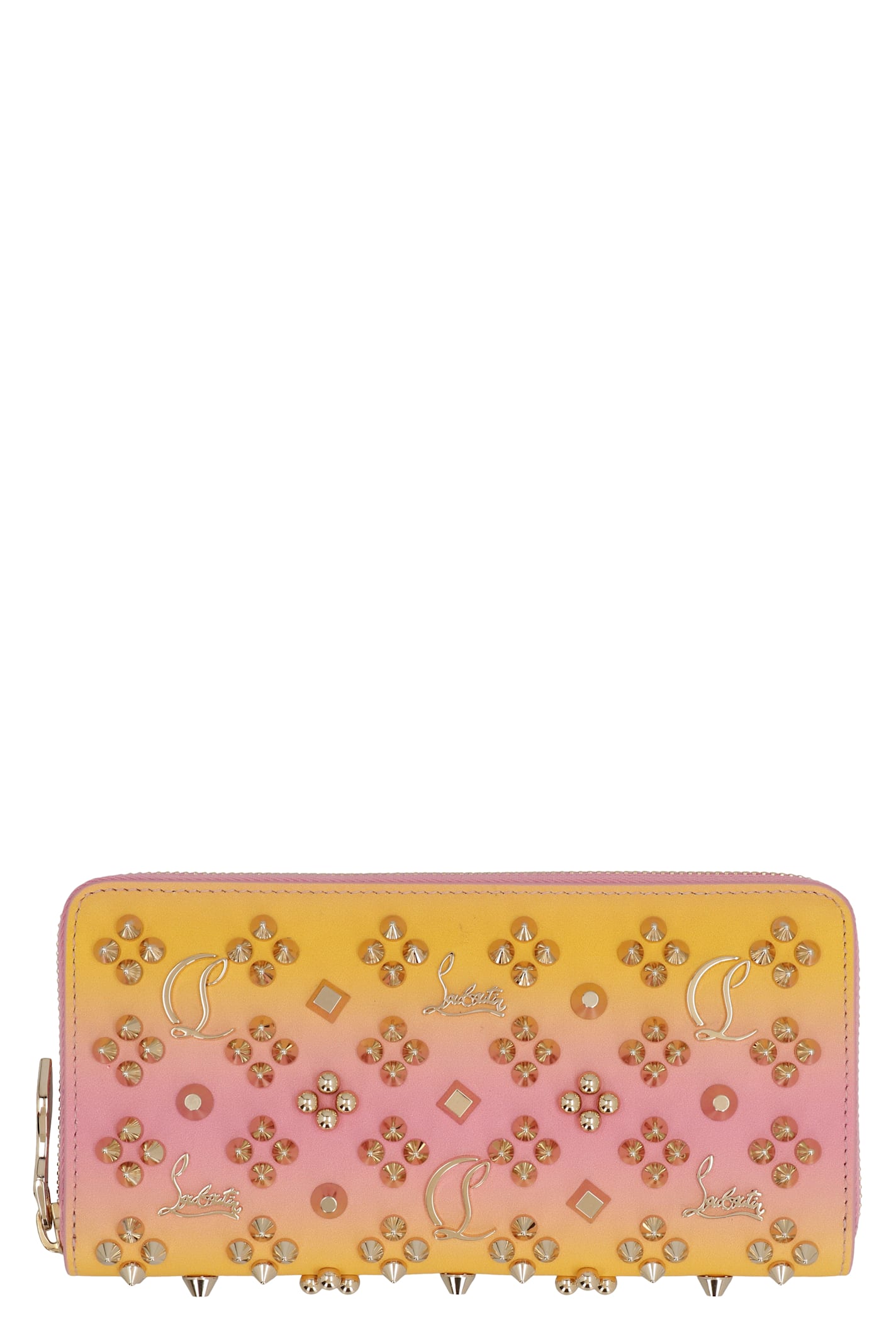 Shop Christian Louboutin Panettone Leather Wallet In Pink