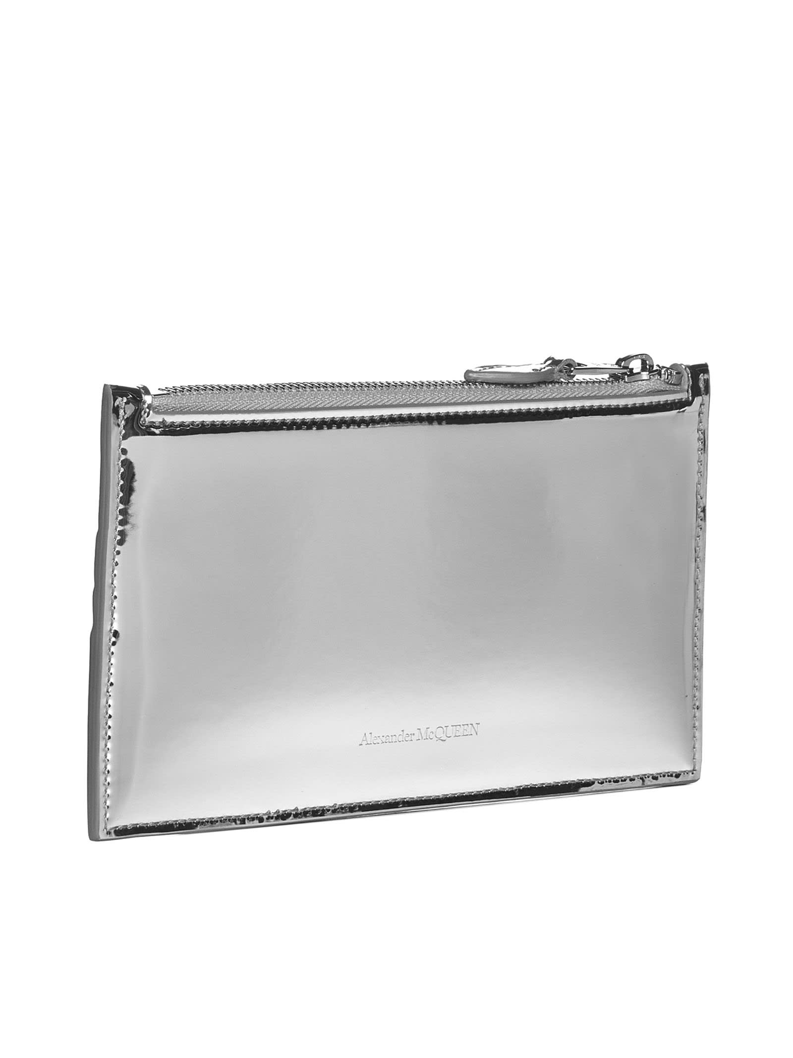 Shop Alexander Mcqueen Wallet In Silver