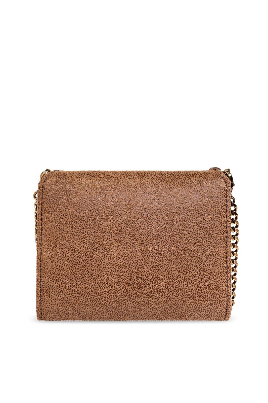 Shop Stella Mccartney Chain-linked Wallet In Peacn