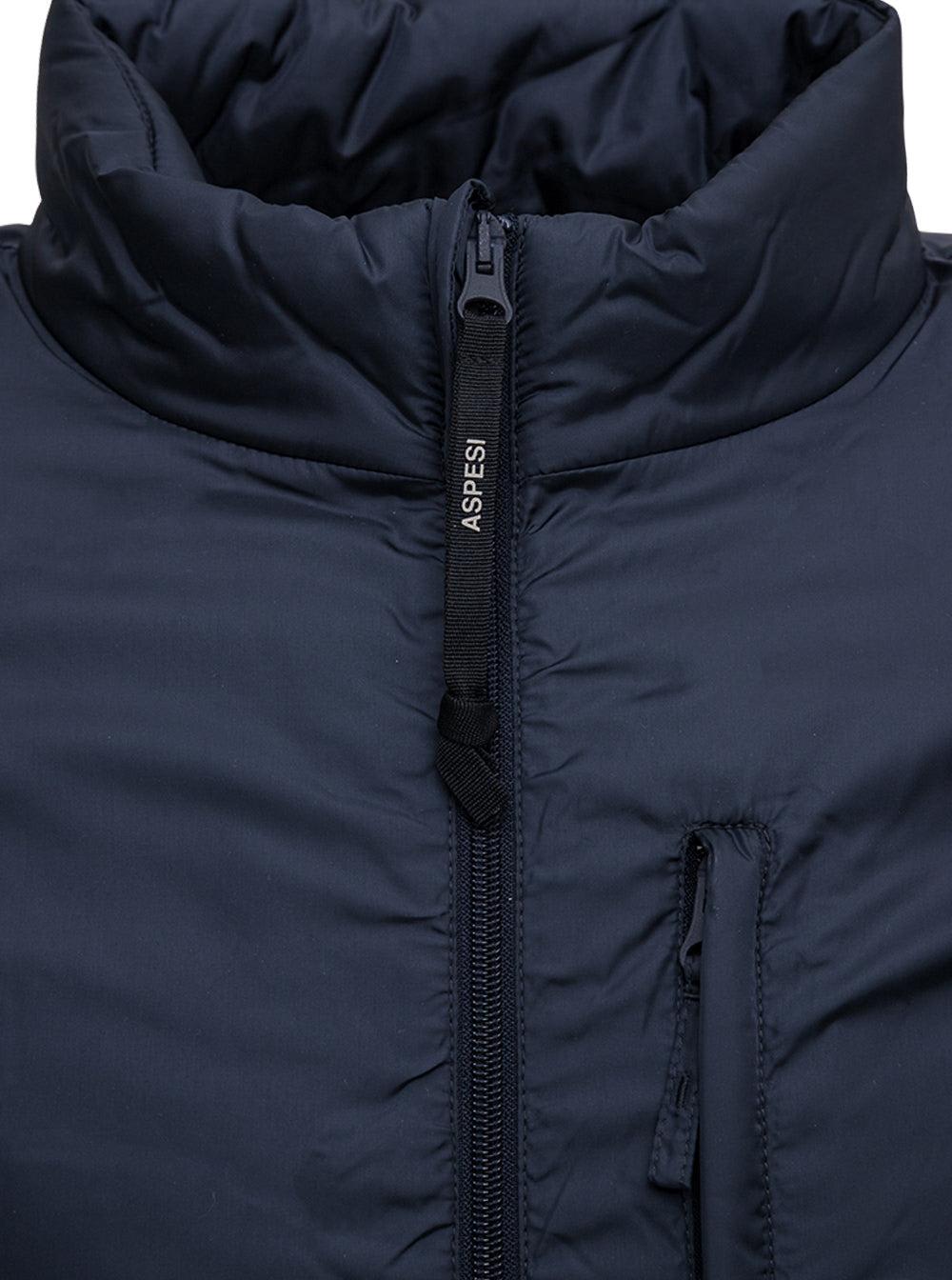 Shop Aspesi Jil Padded Zip-up Gilet In Navy