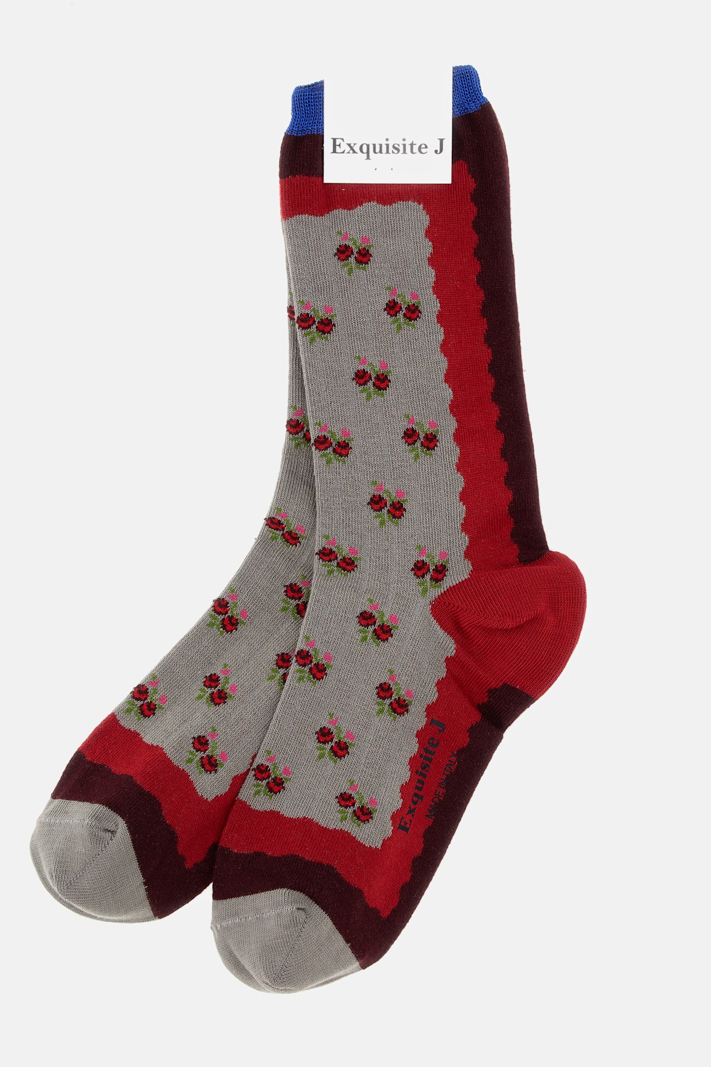Exquisite J Mid-lenght Cotton Blend Socks In Multi