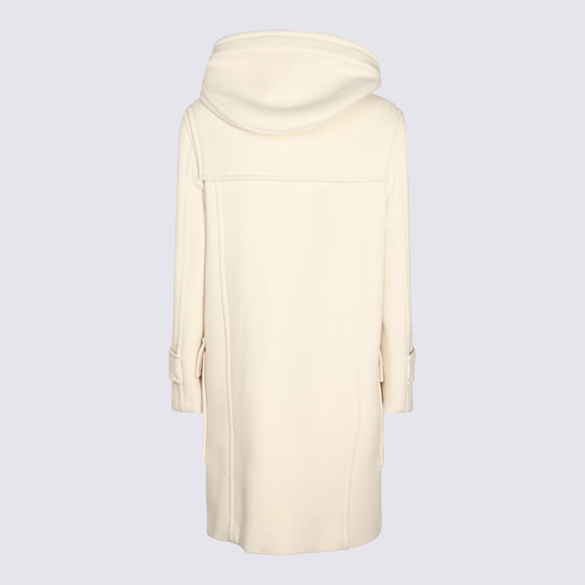 Shop Burberry White Wool Coat In Candle