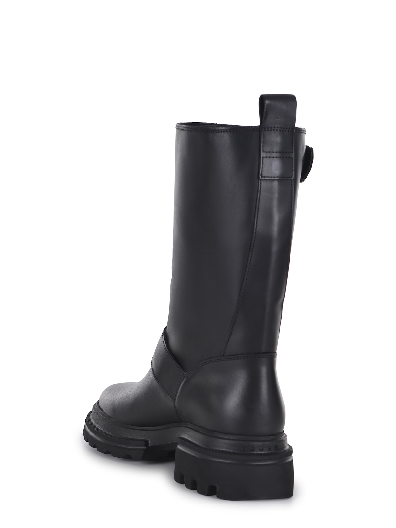 Shop Hogan Biker Boots  10-storey Made Of Smooth Leather In Black