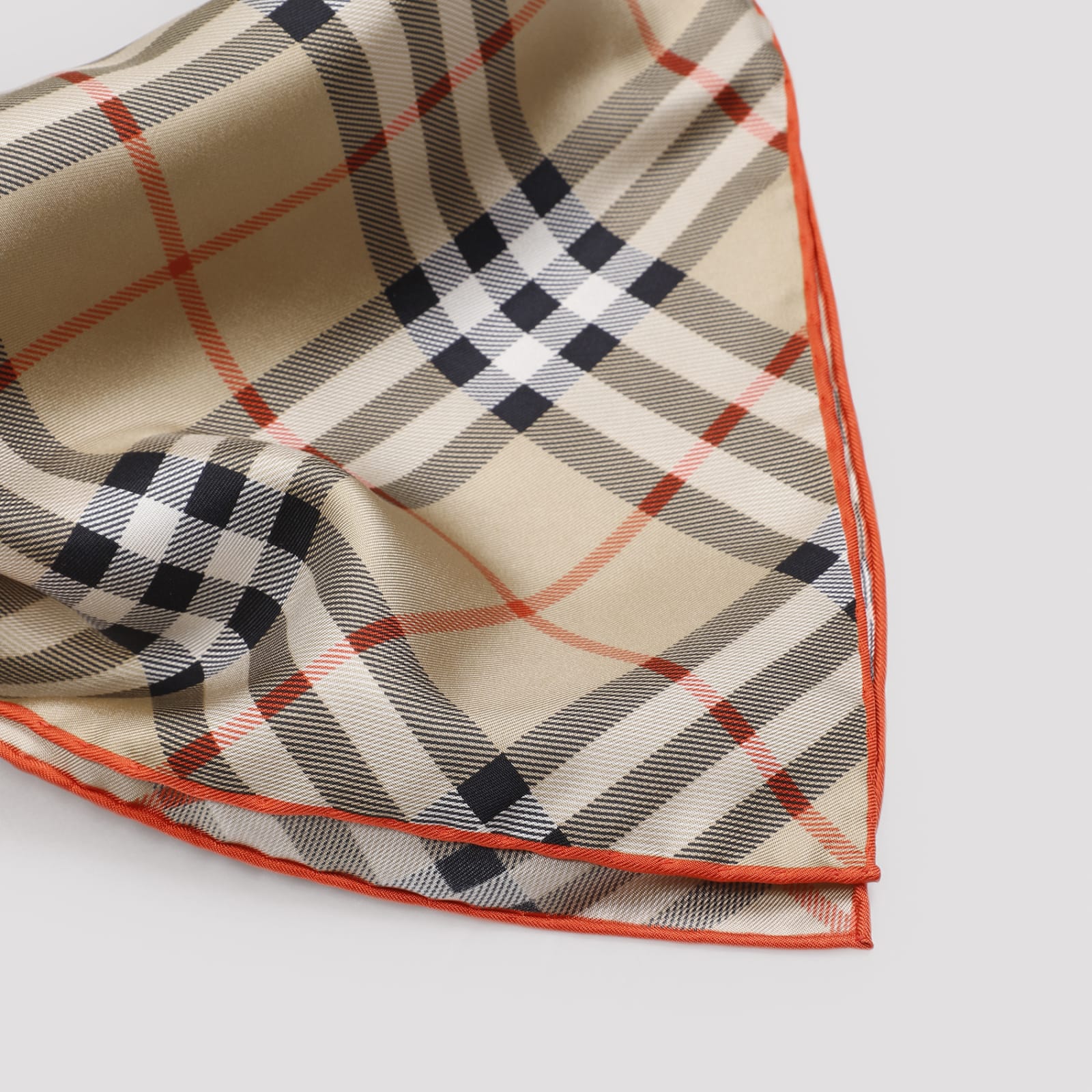 Shop Burberry Silk Scarf In Sand