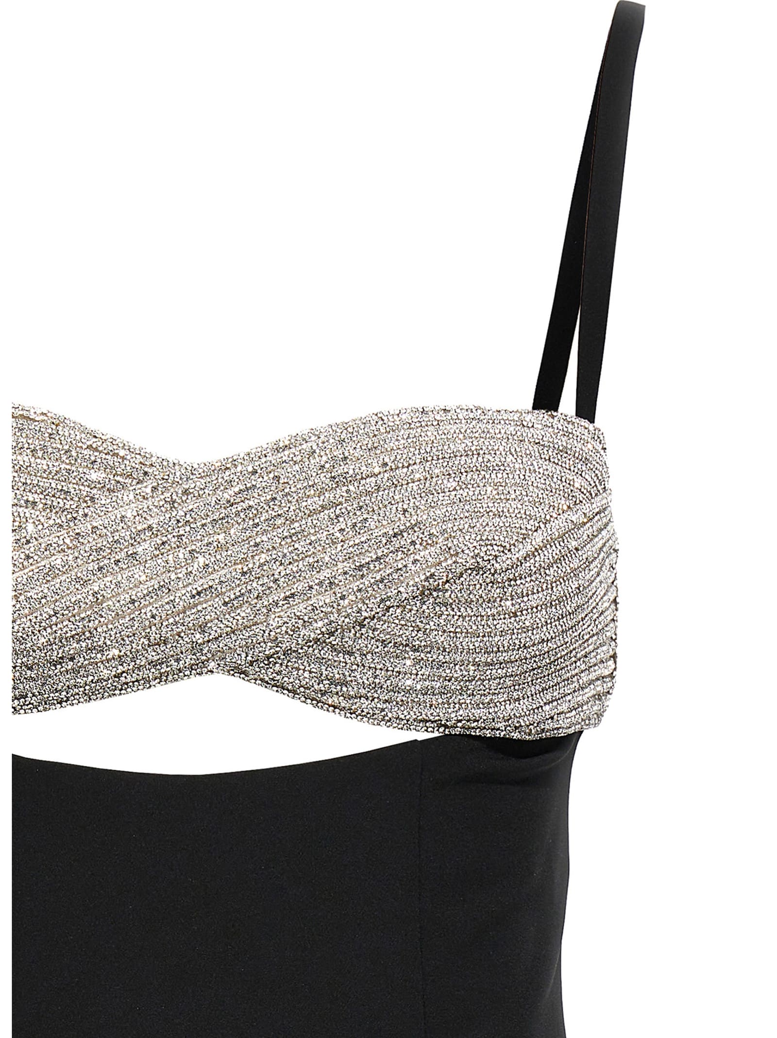 Nué Eternity Crystal-embellished Bra Mini Dress In Black | ModeSens