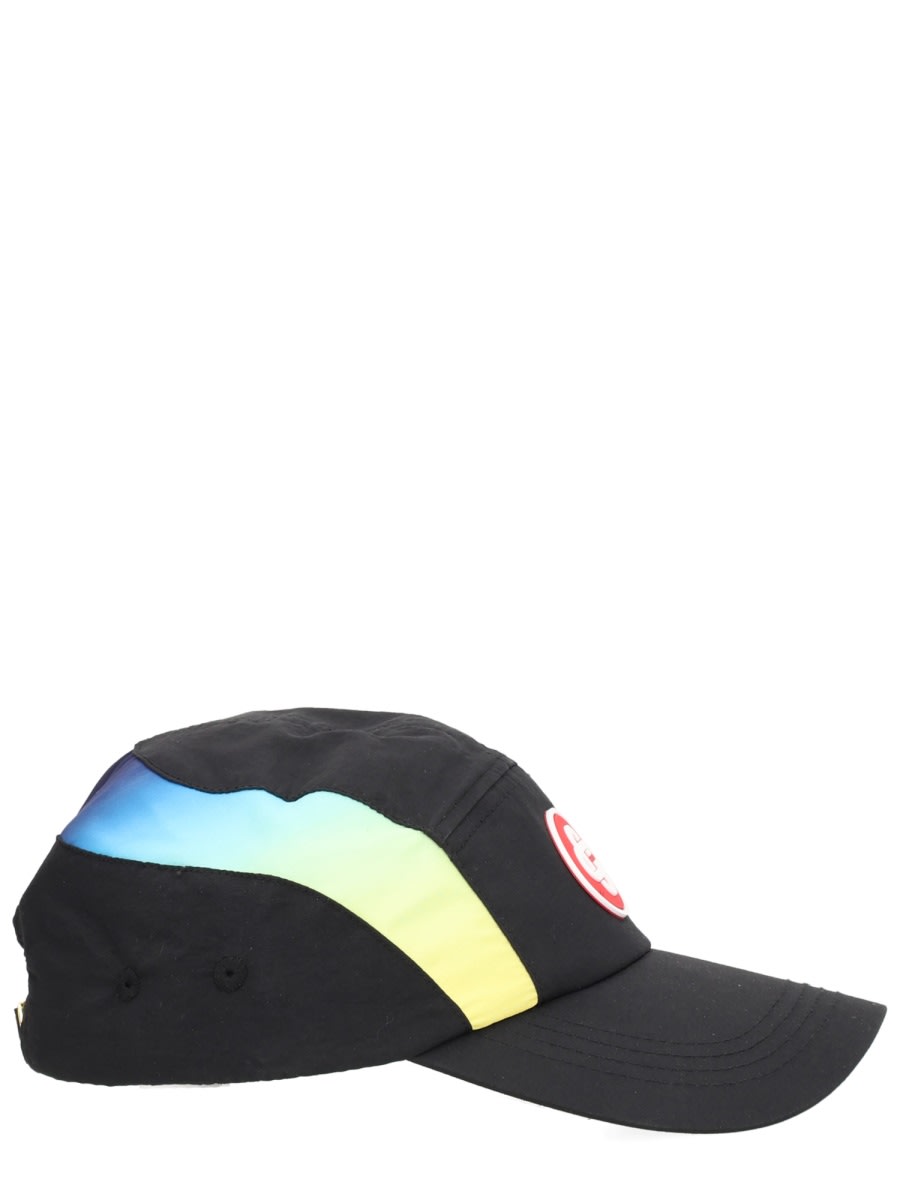 Casablanca Frog Gradient Baseball Cap In Black