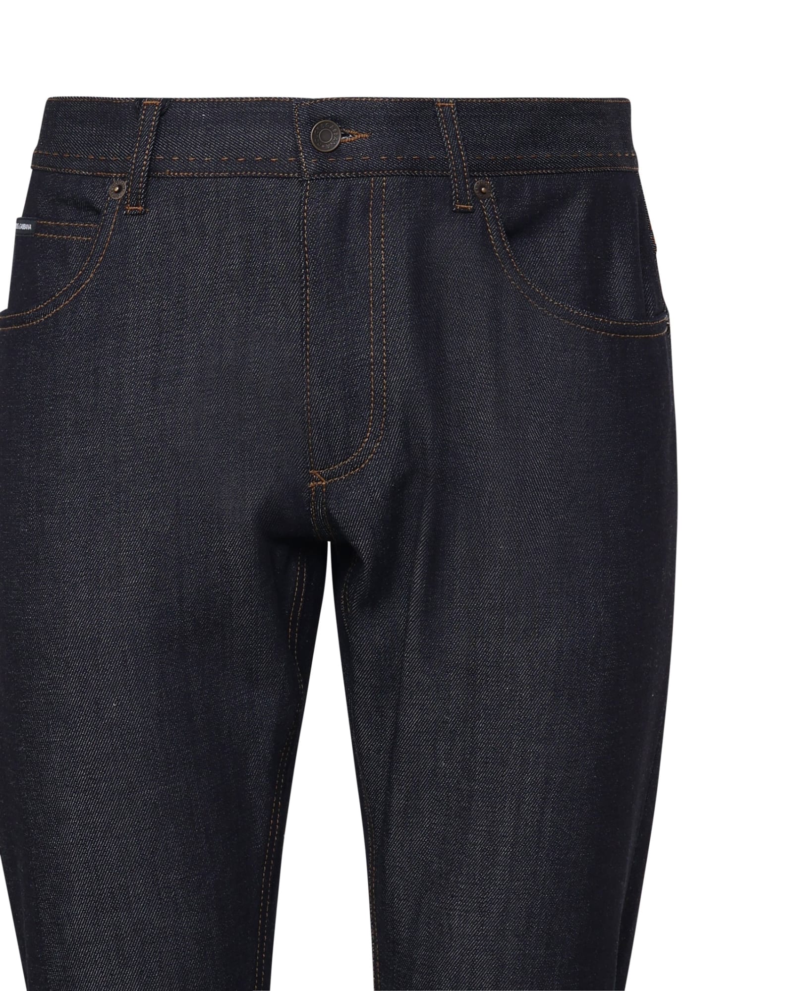 Shop Dolce & Gabbana Denim Pants In Dark Denim