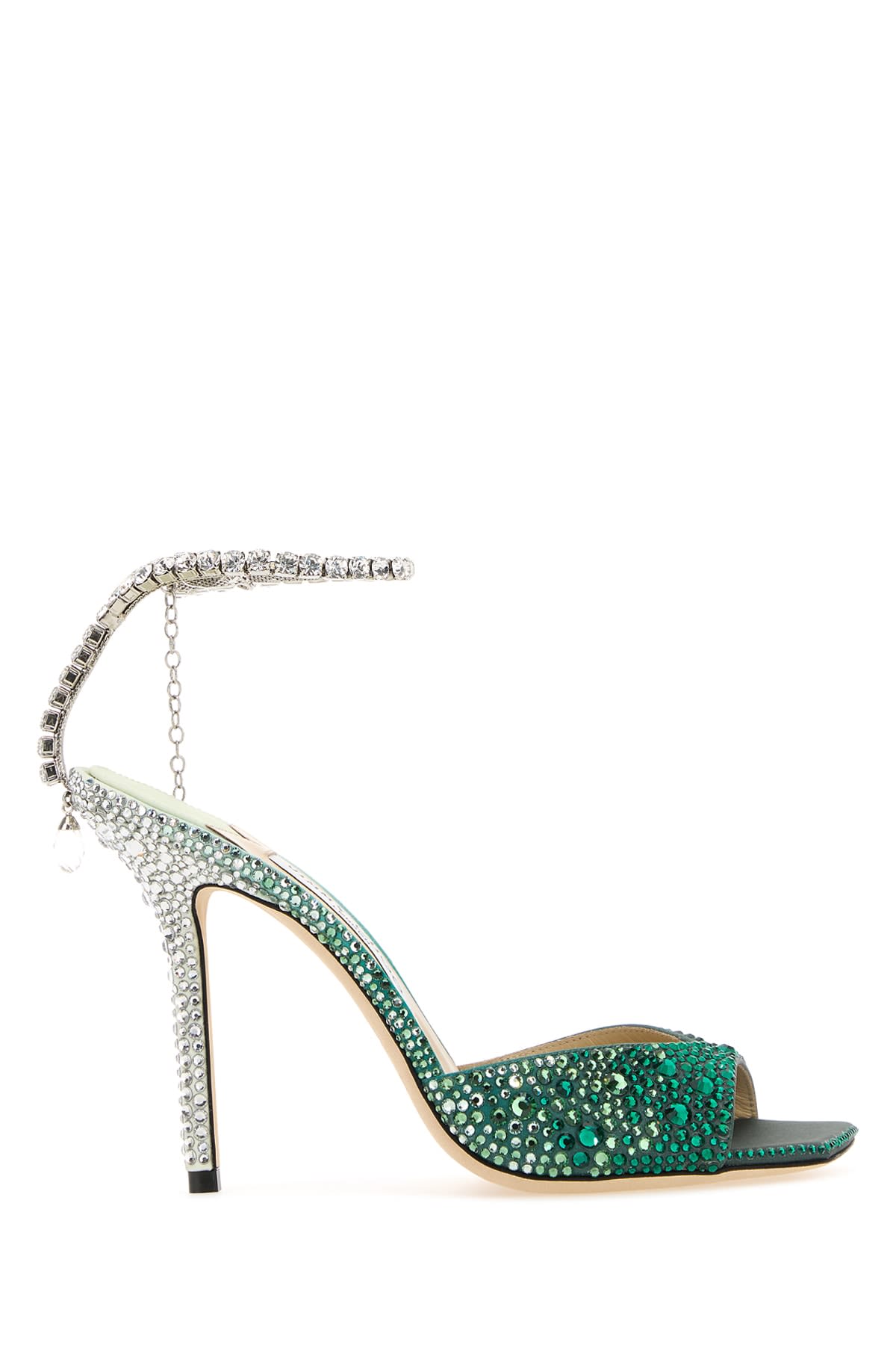 Shop Jimmy Choo Sandali In Emeraldcrystal