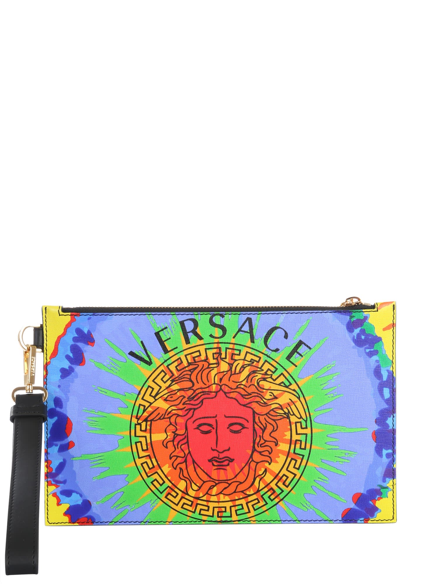 VERSACE POUCH WITH LOGO,11257277