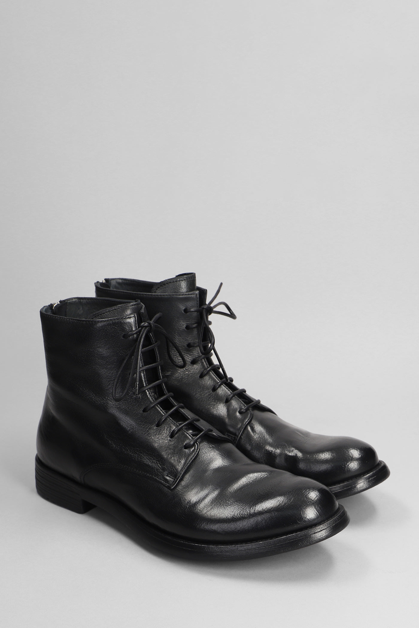 Shop Officine Creative Hive 016 Ankle Boots In Black Leather