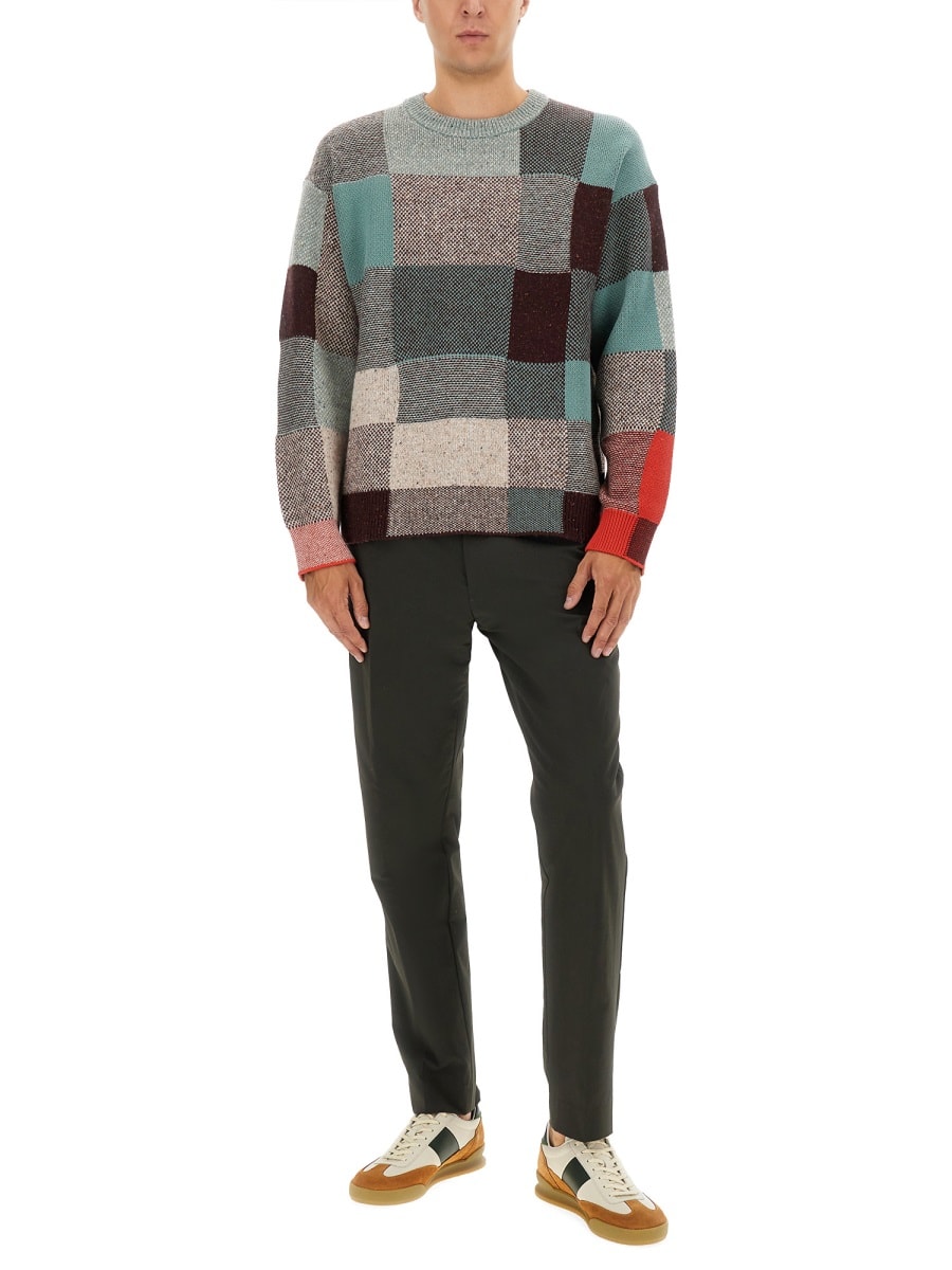 Ps By Paul Smith Sweater With Geometric Pattern Ps Paul Smith In Multi