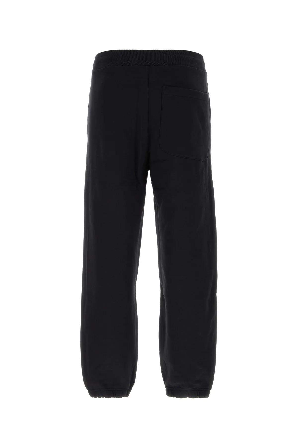 Shop Msgm Black Cotton Joggers