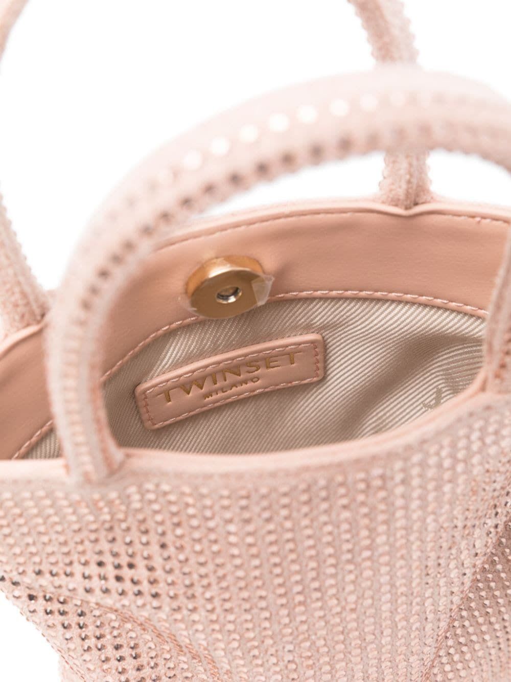 Shop Twinset Mini Tote Bag In Peachy Keen