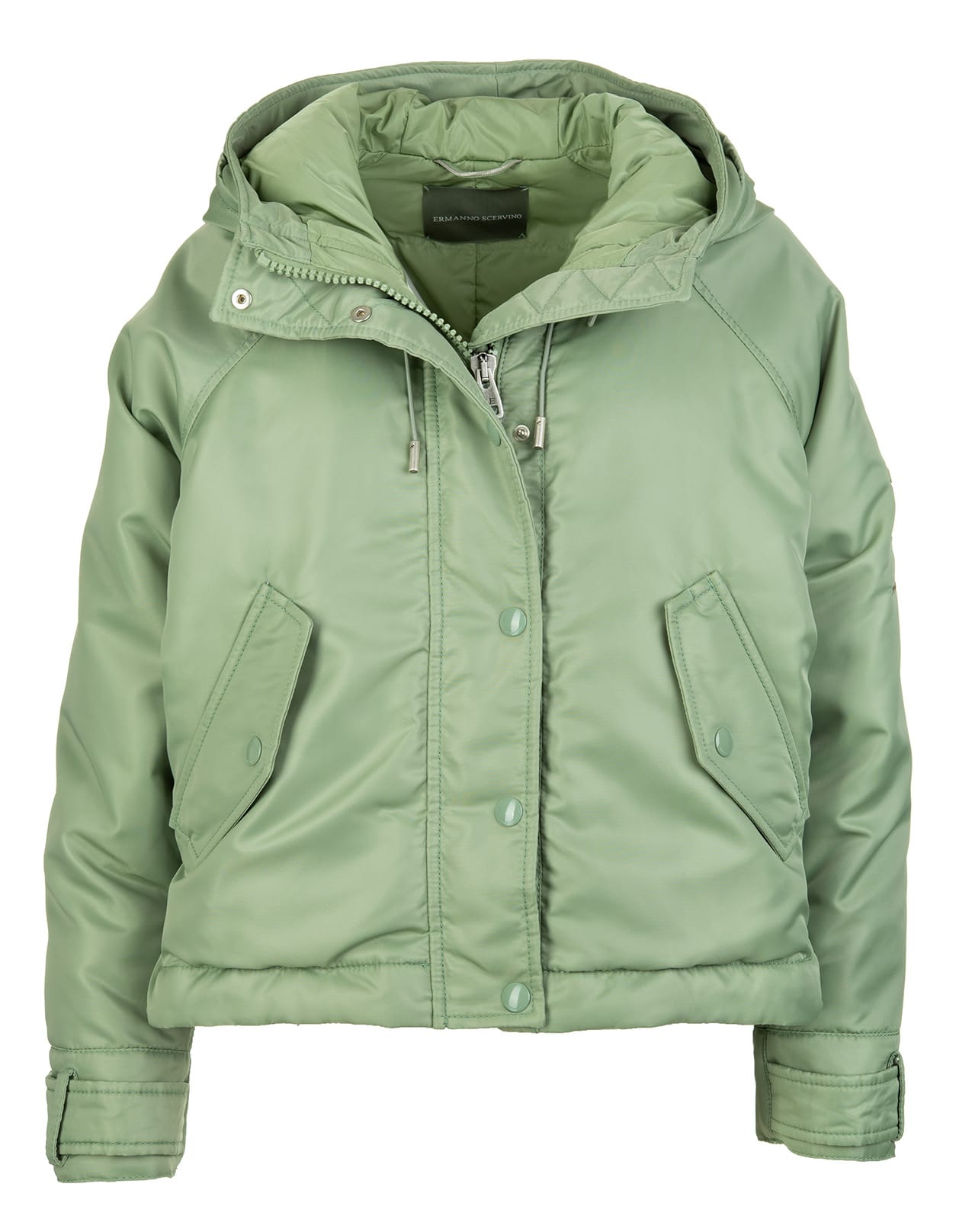 Ermanno Scervino Woman Short Green Winter Jacket