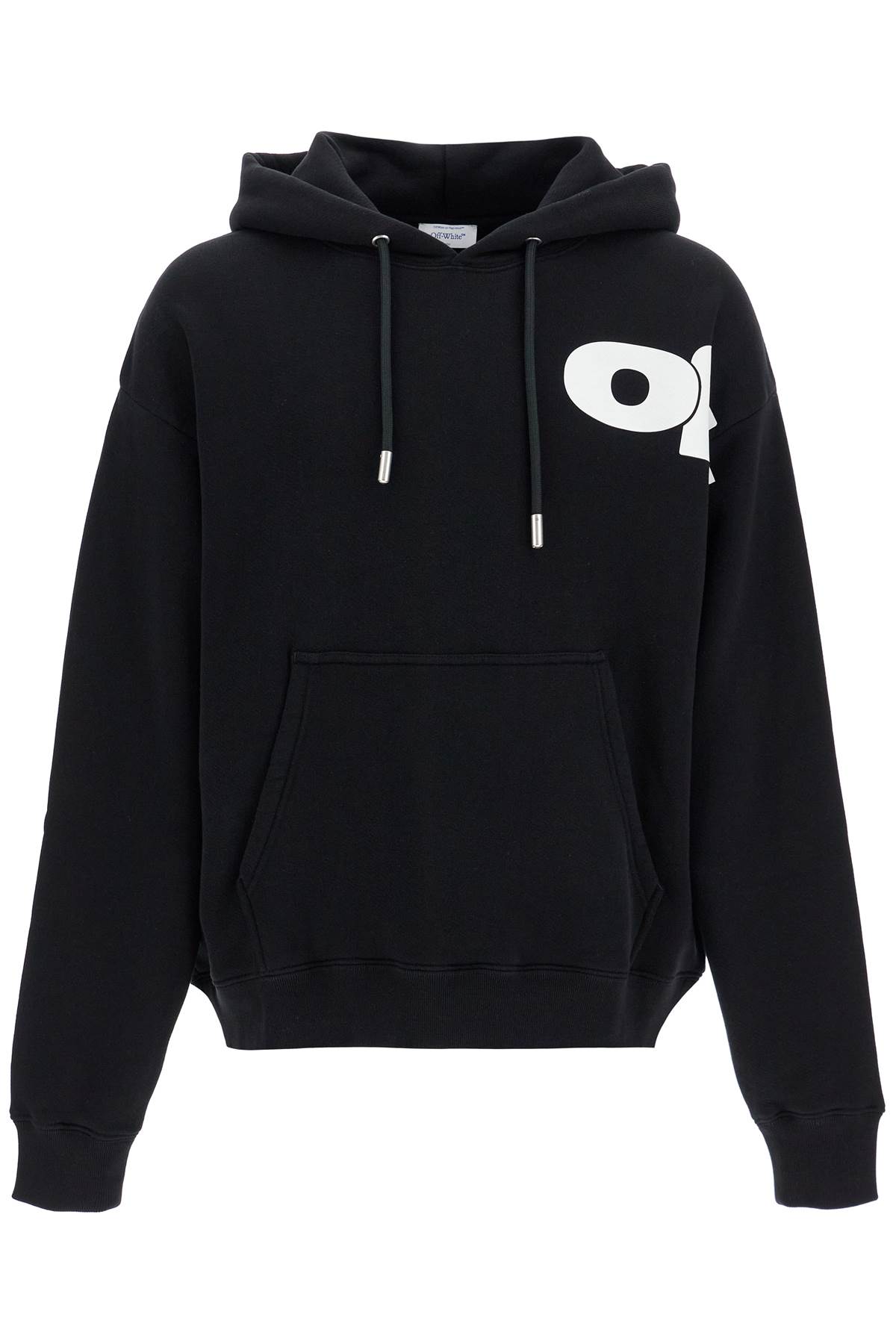 Shop Off-white Hooded Sweatshirt With Shared In Black - White (black)