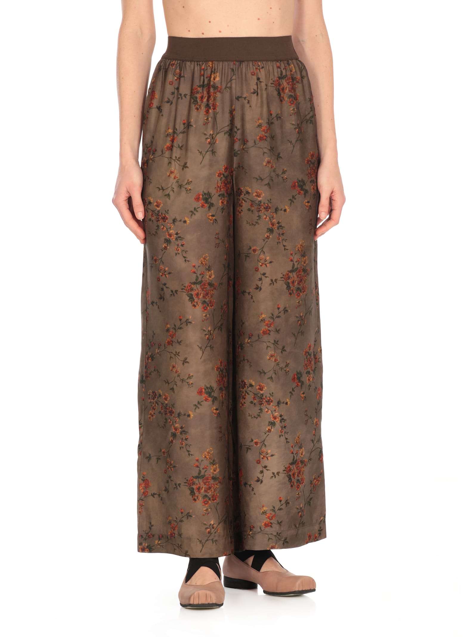 Uma Wang "pansy" Palazzo Pants In Green