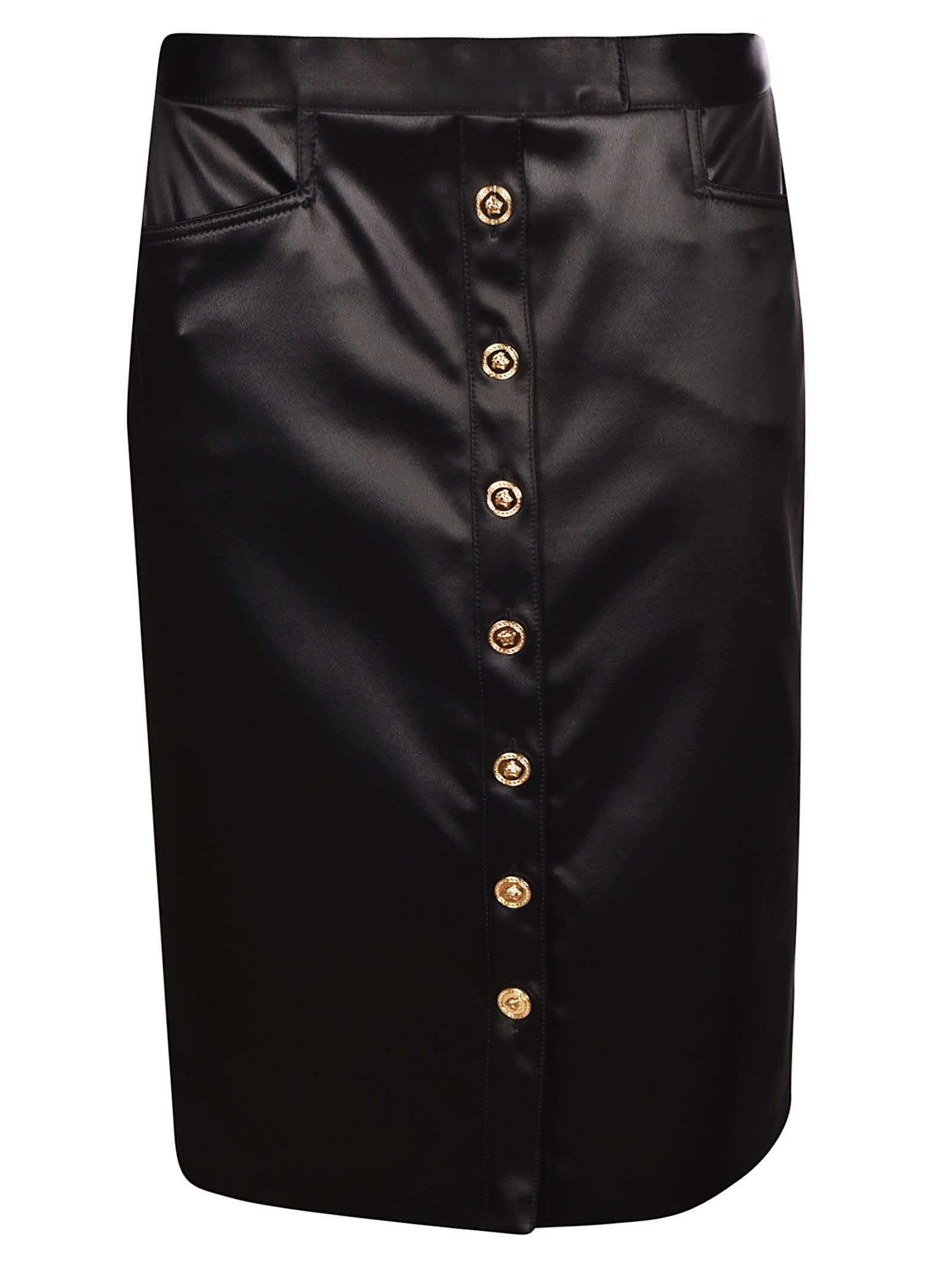 Versace Versace Medusa Button Pencil Skirt Black 10933539 Italist