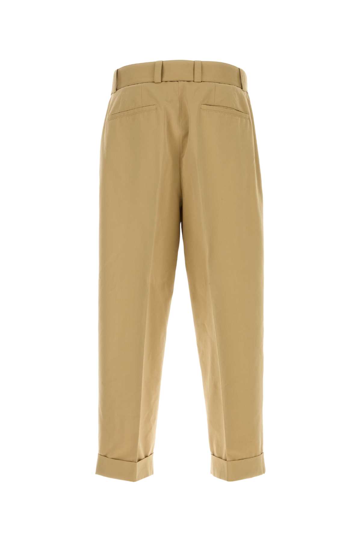 Jil Sander Cotton Blend Trousers Cuffed Hem In 235