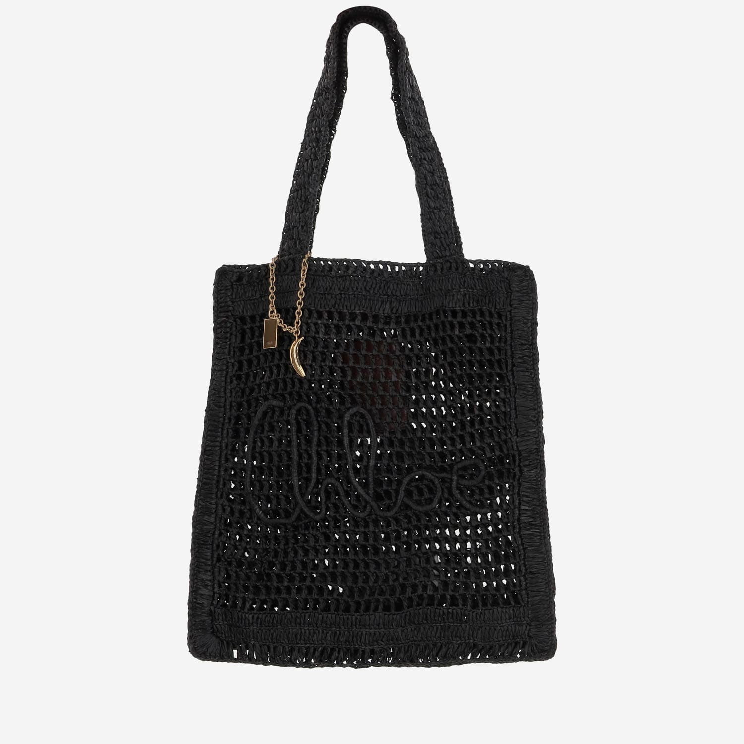 Chloé Summer Banana Raffia Tote Bag