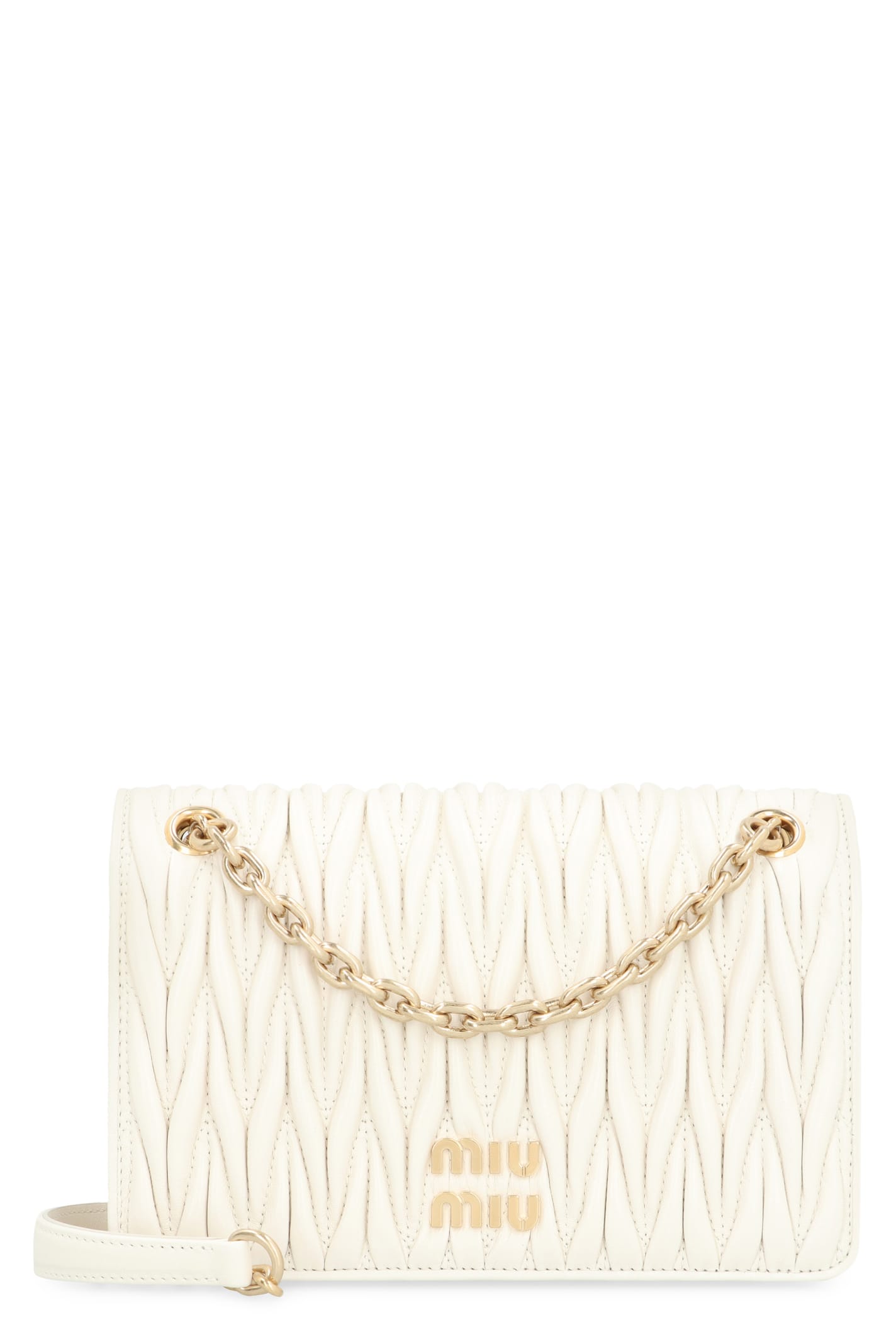 MIU MIU LEATHER MINI CROSSBODY BAG