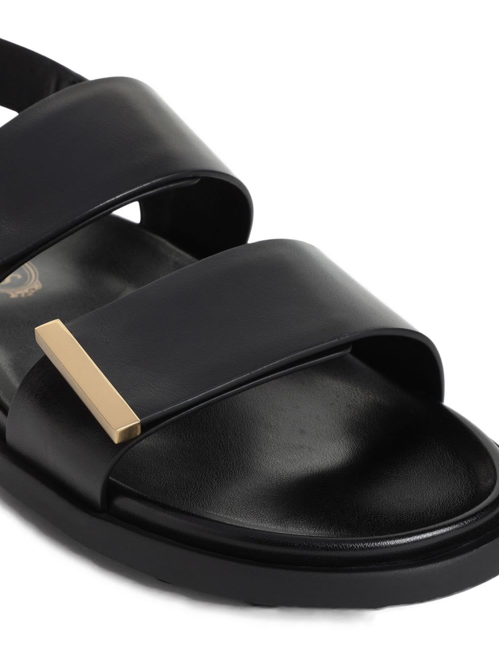Tod's Leather Slingback Sandals In Black