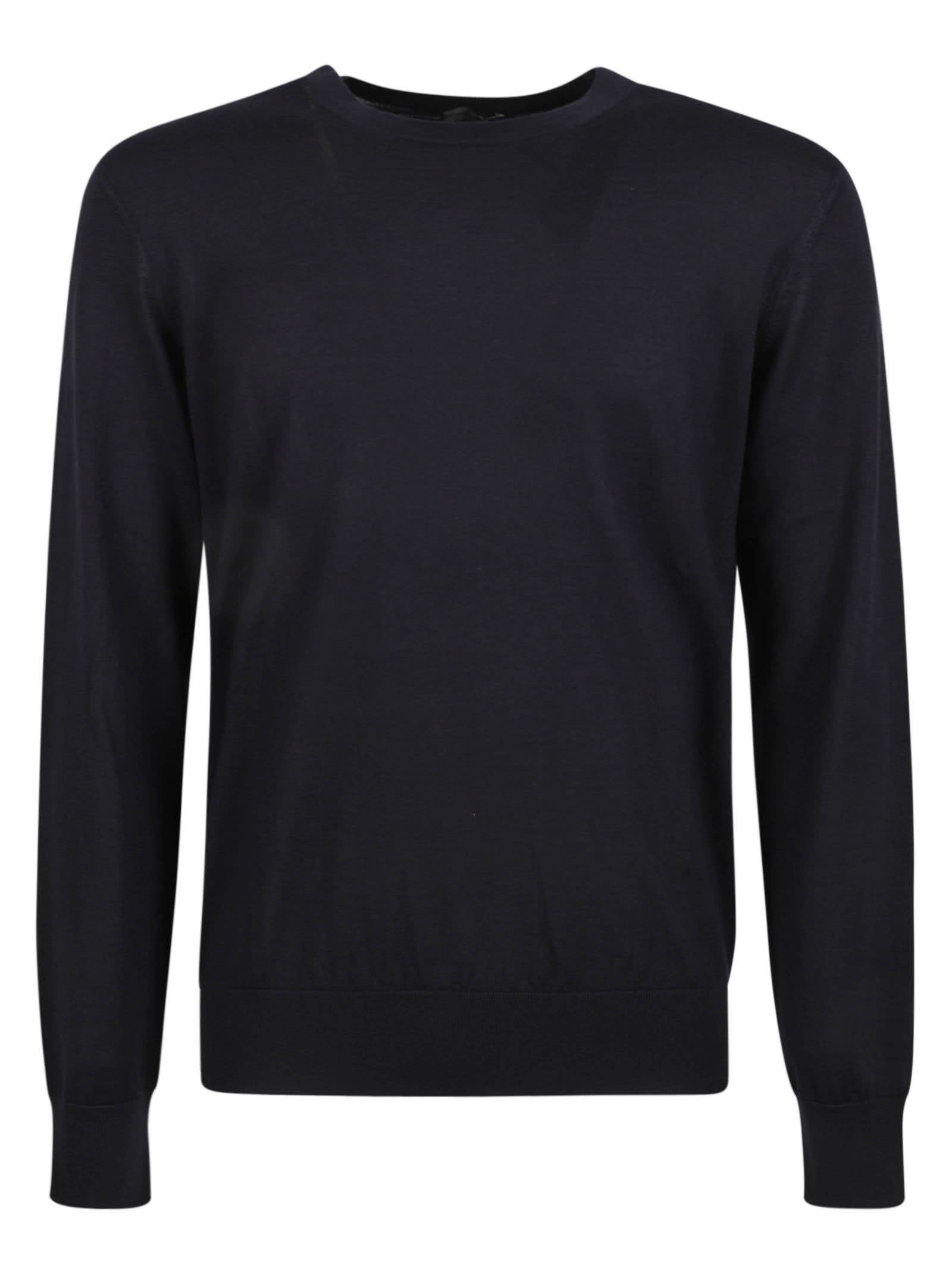 Z Zegna Classic Ribbed Plain Sweater
