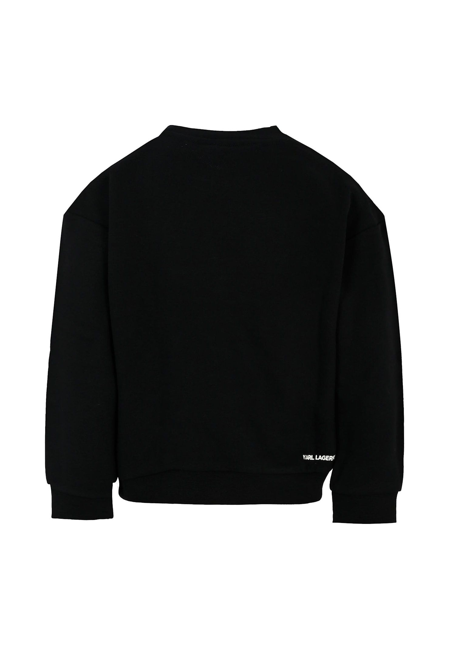 Karl Lagerfeld Black Sweatshirt For Boy With Logo In Black