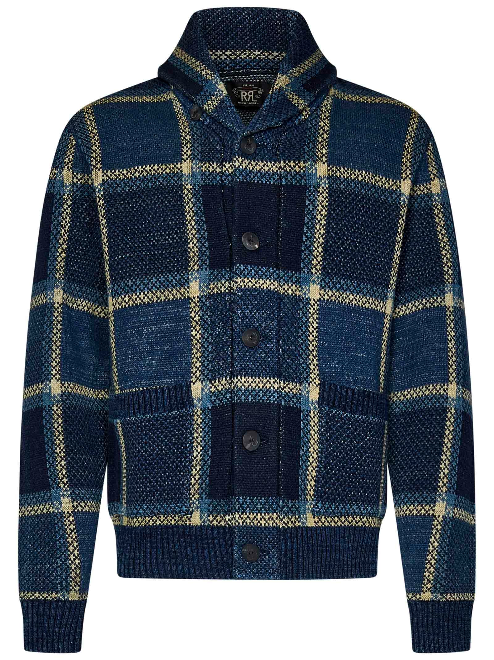 Shop Ralph Lauren Rrl Cardigan In Blue