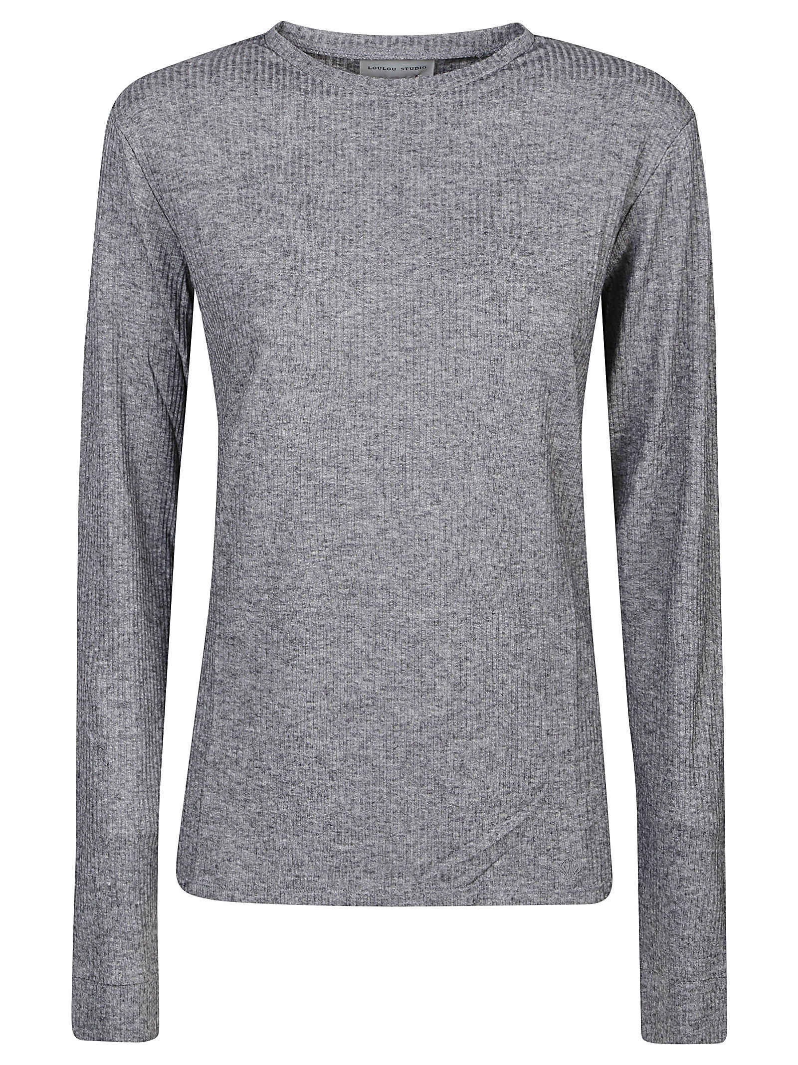 Loulou Studio Ortigia Round-neck Jumper In Grey Melange