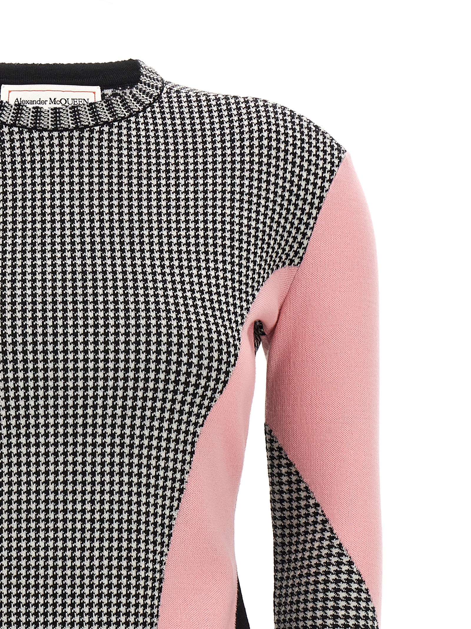 Shop Alexander Mcqueen Houndstooth Sweater In Multicolor