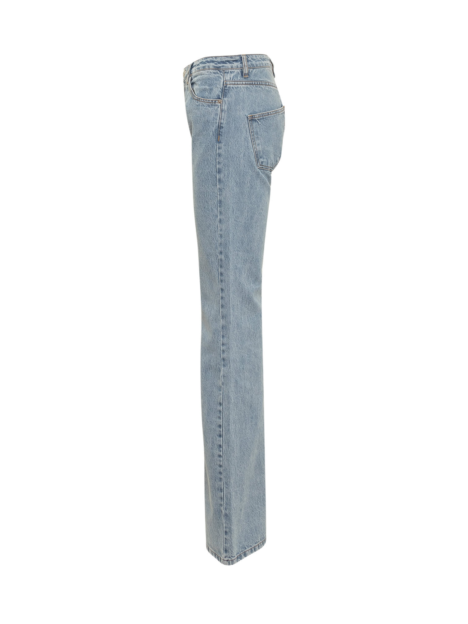 Shop Coperni Wide Leng Jeans In Denim