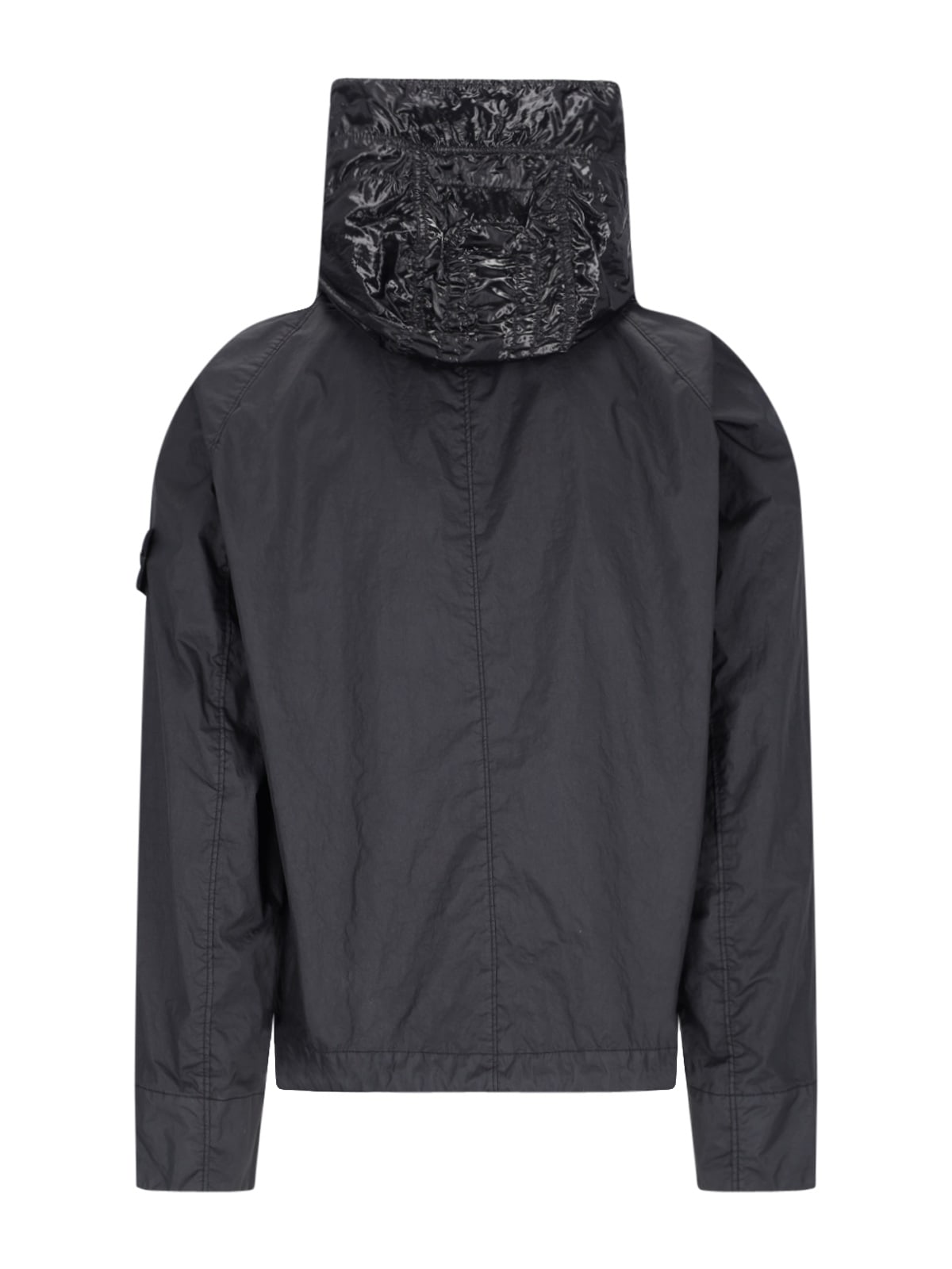 Shop Stone Island Membrana 3l Tc Hooded Jacket In Black