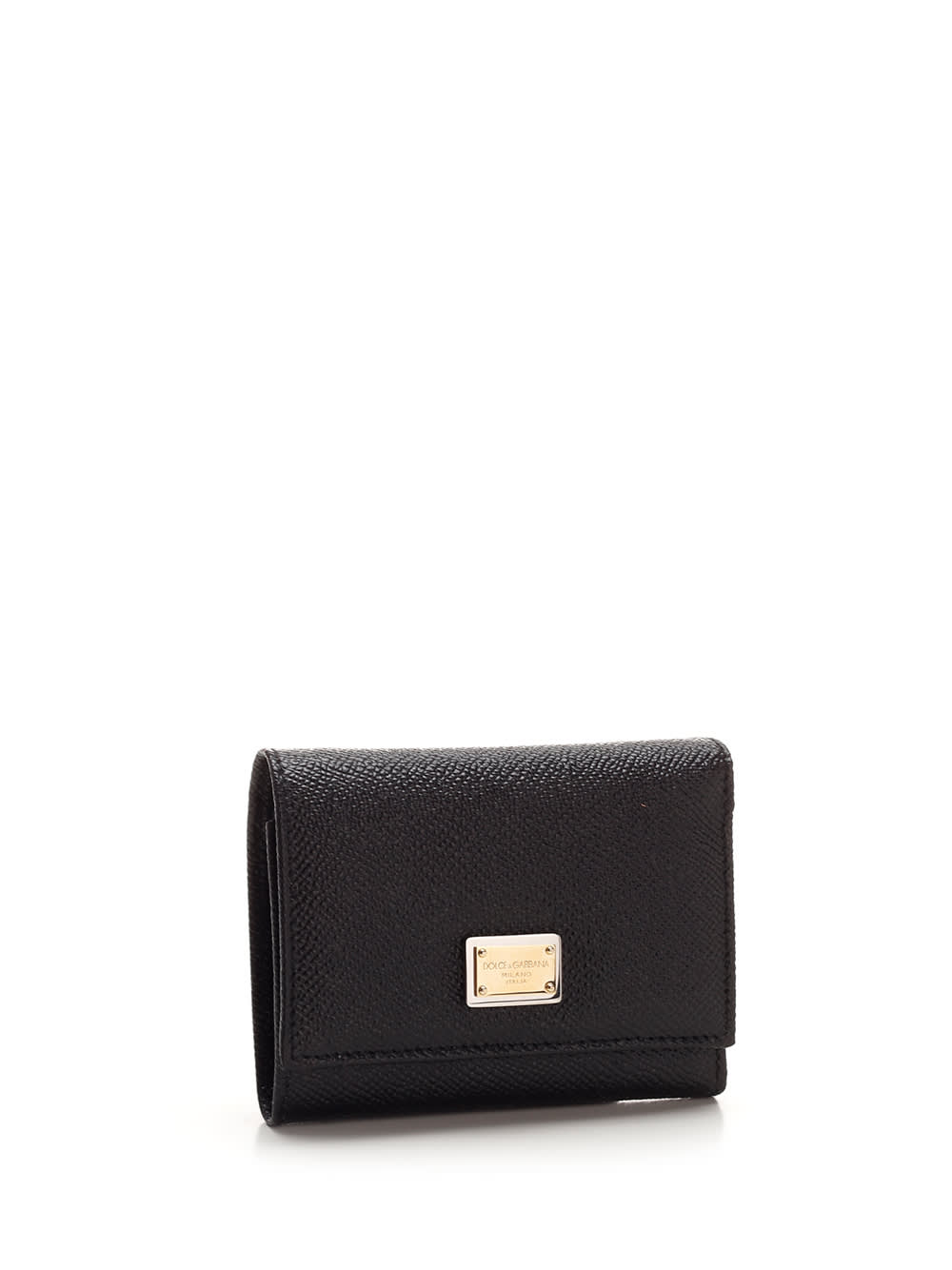 Shop Dolce & Gabbana Compact Trifold Wallet In Black