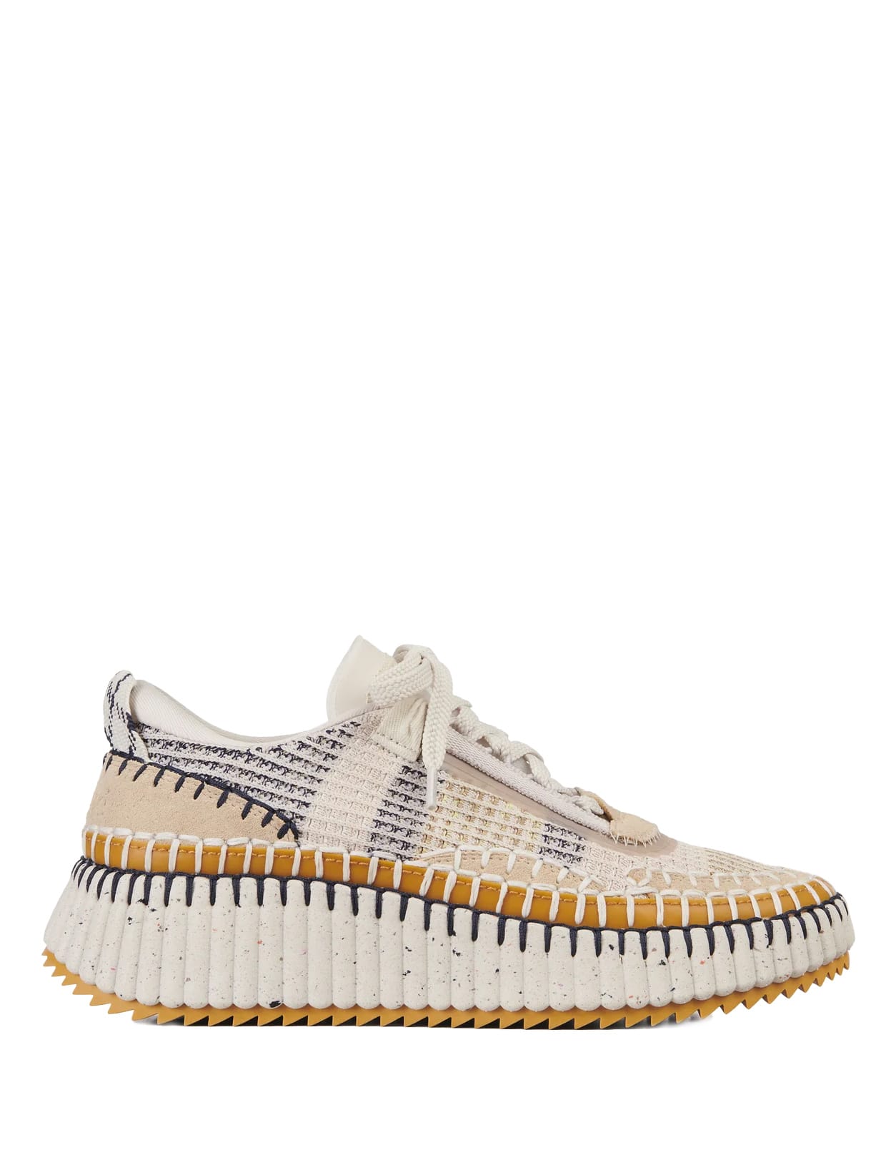 Shop Chloé Beige Biscuits Nama Sneakers In Multicolour