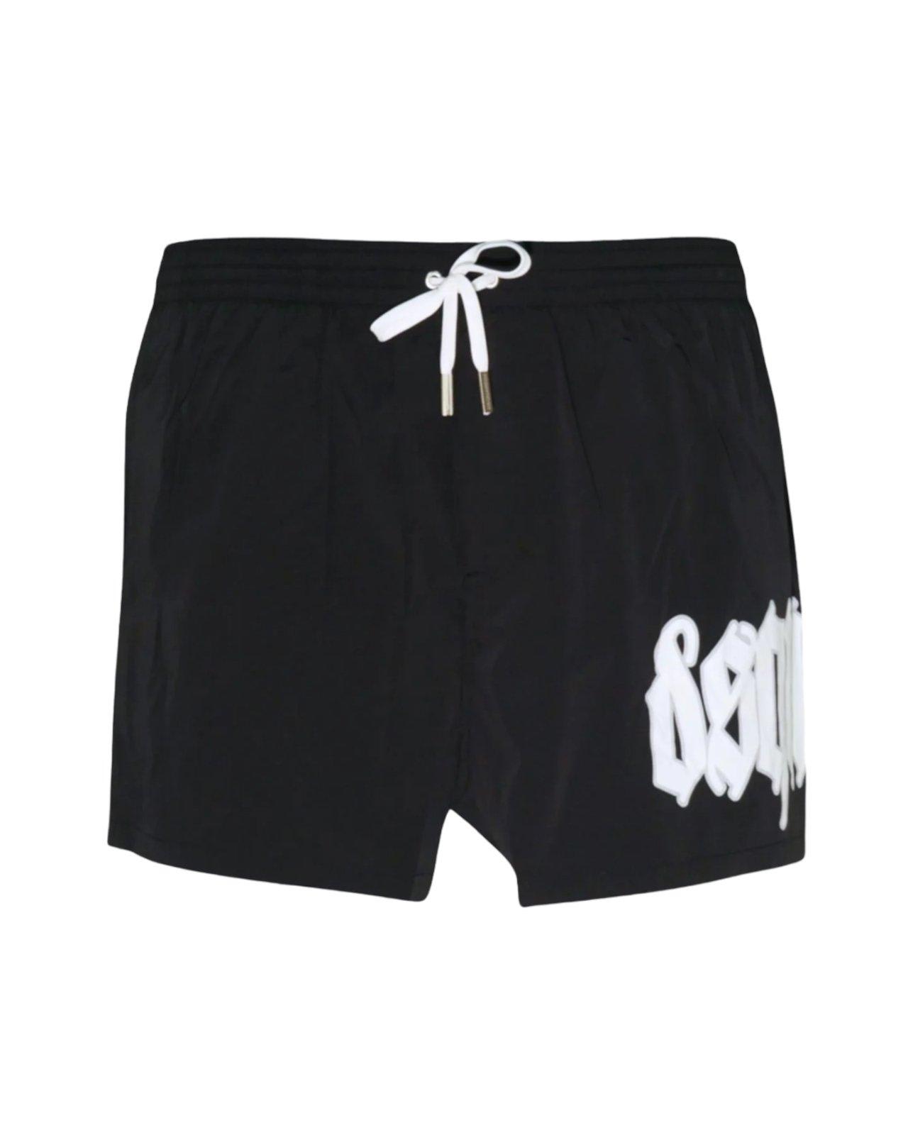 DSQUARED2 LOGO PRINTED DRAWSTRING SWIM SHORTS
