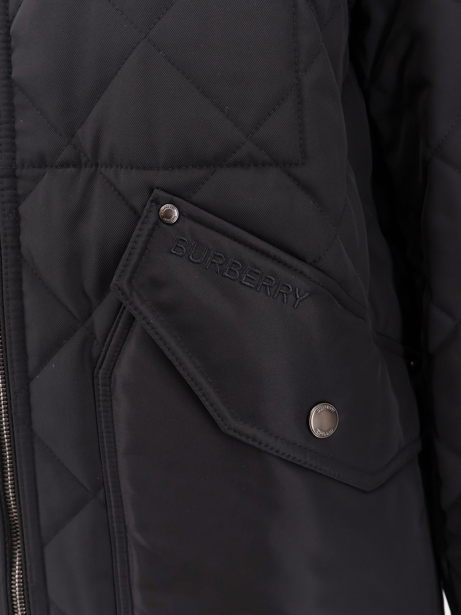 Shop Burberry Jacket In Black