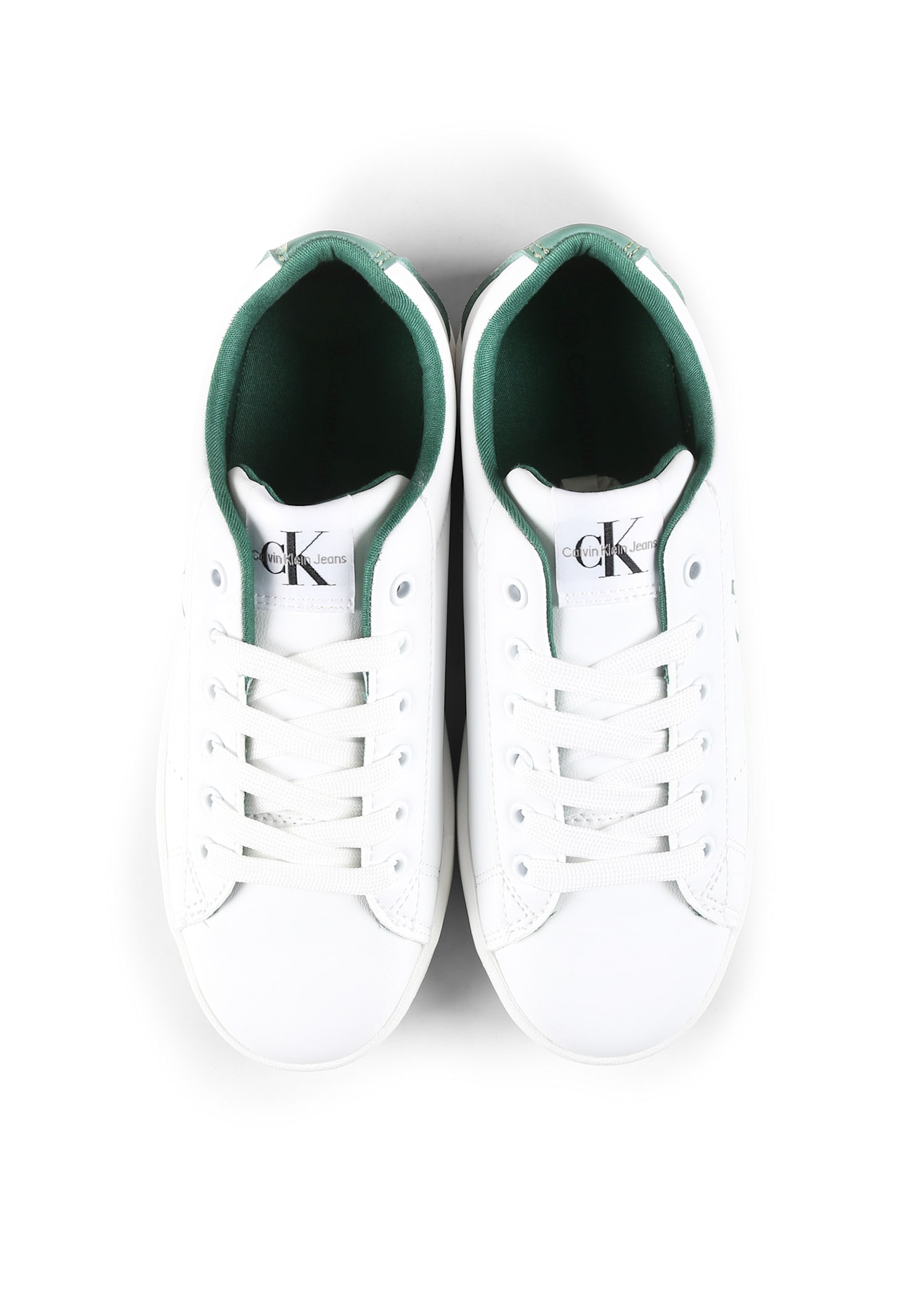 Calvin Klein White Sneakers For Kids With Logo