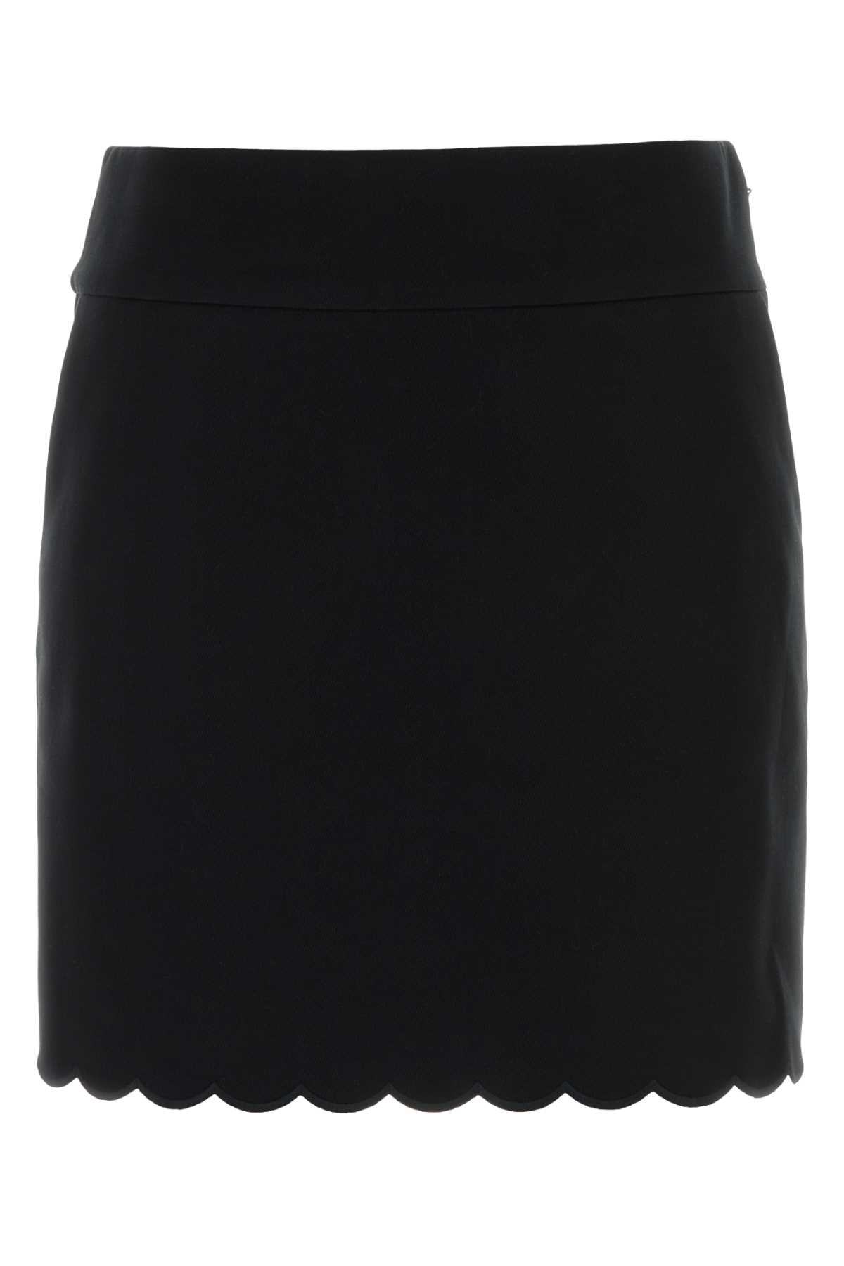 Chloé Black Stretch Cotton Mini Skirt